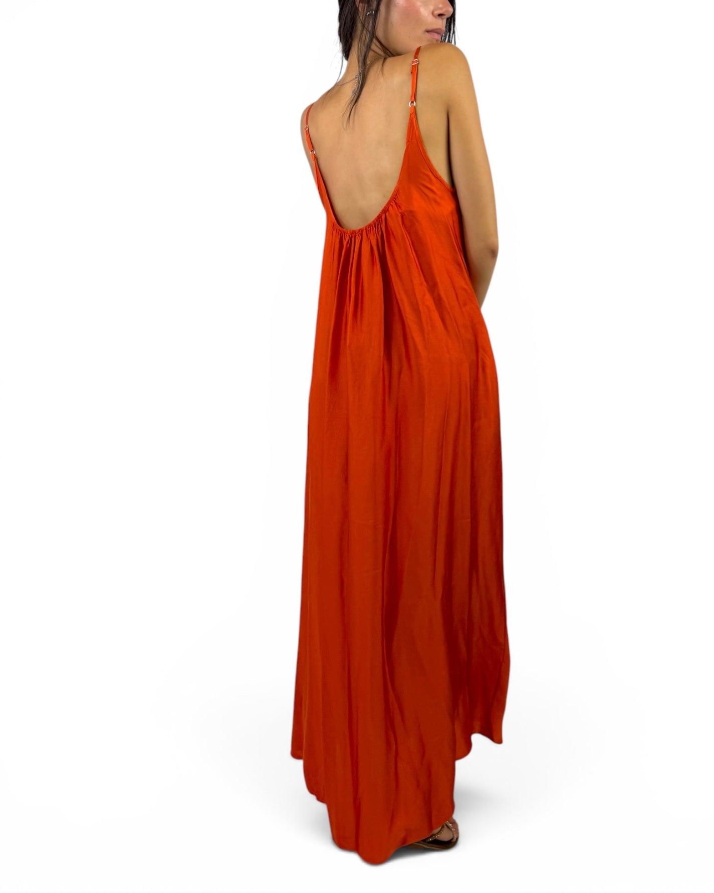SUSY MIX ABITO RASO INCRESPATO ARANCIO