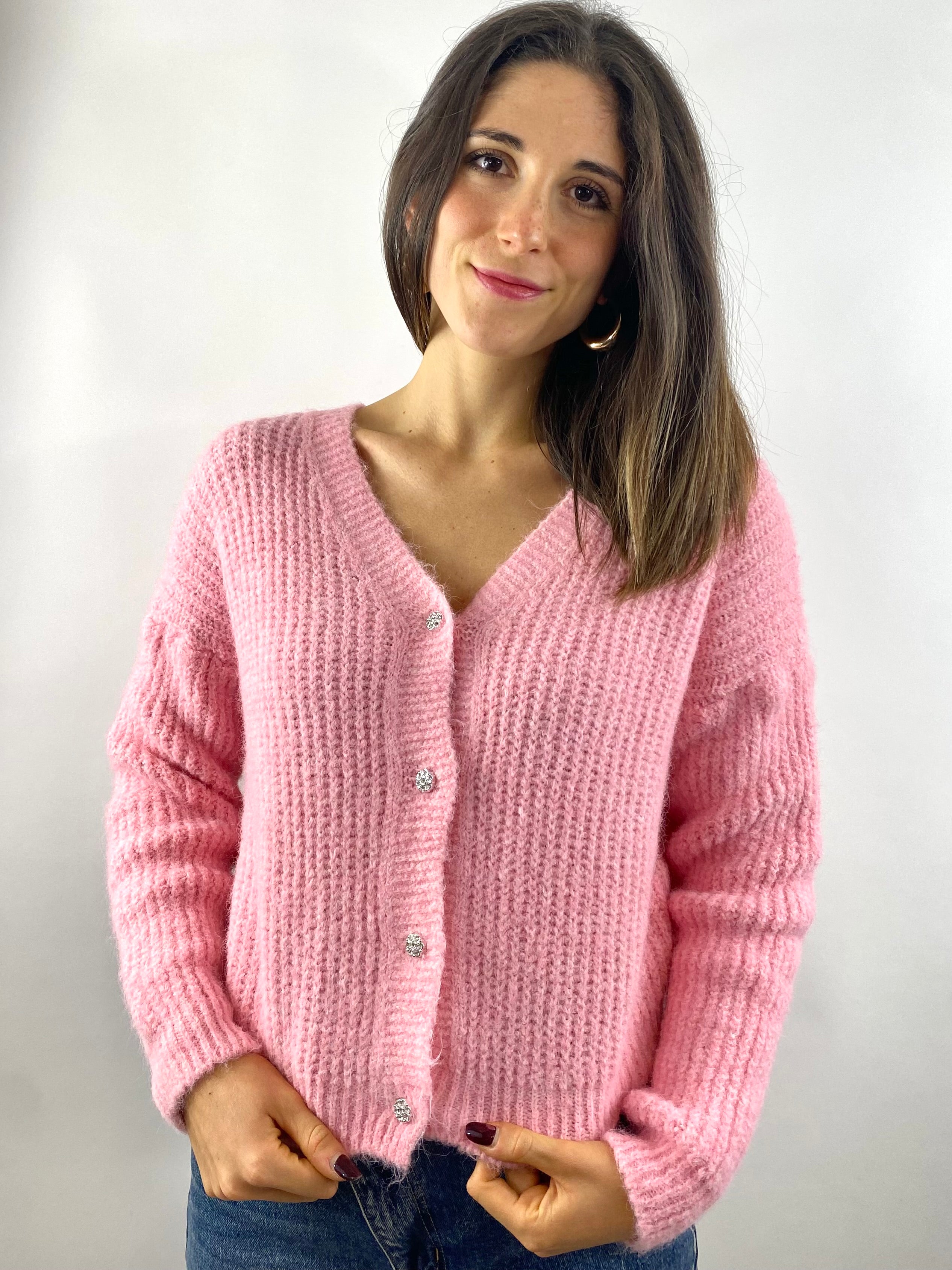 SUSY MIX CARDIGAN ROSA