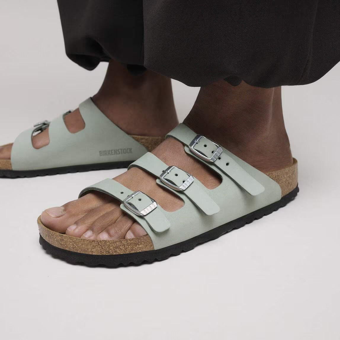BIRKENSTOCK FLORIDA NABUK PURE SAGE