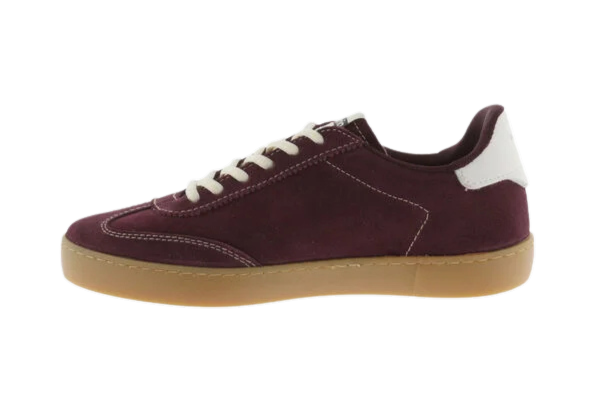 VICTORIA Sneaker donna in suede bordeaux