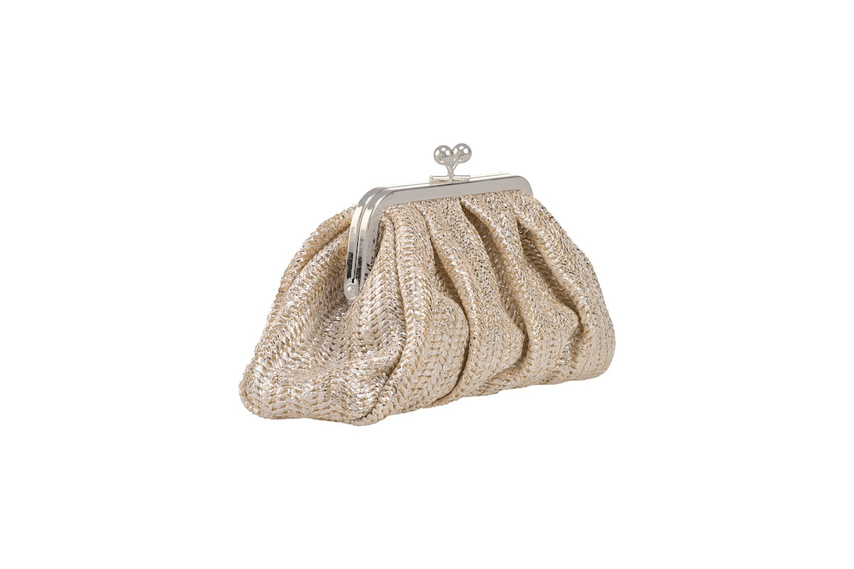 ANNA CECERE POCHETTE PASTICCINO ARGENTO