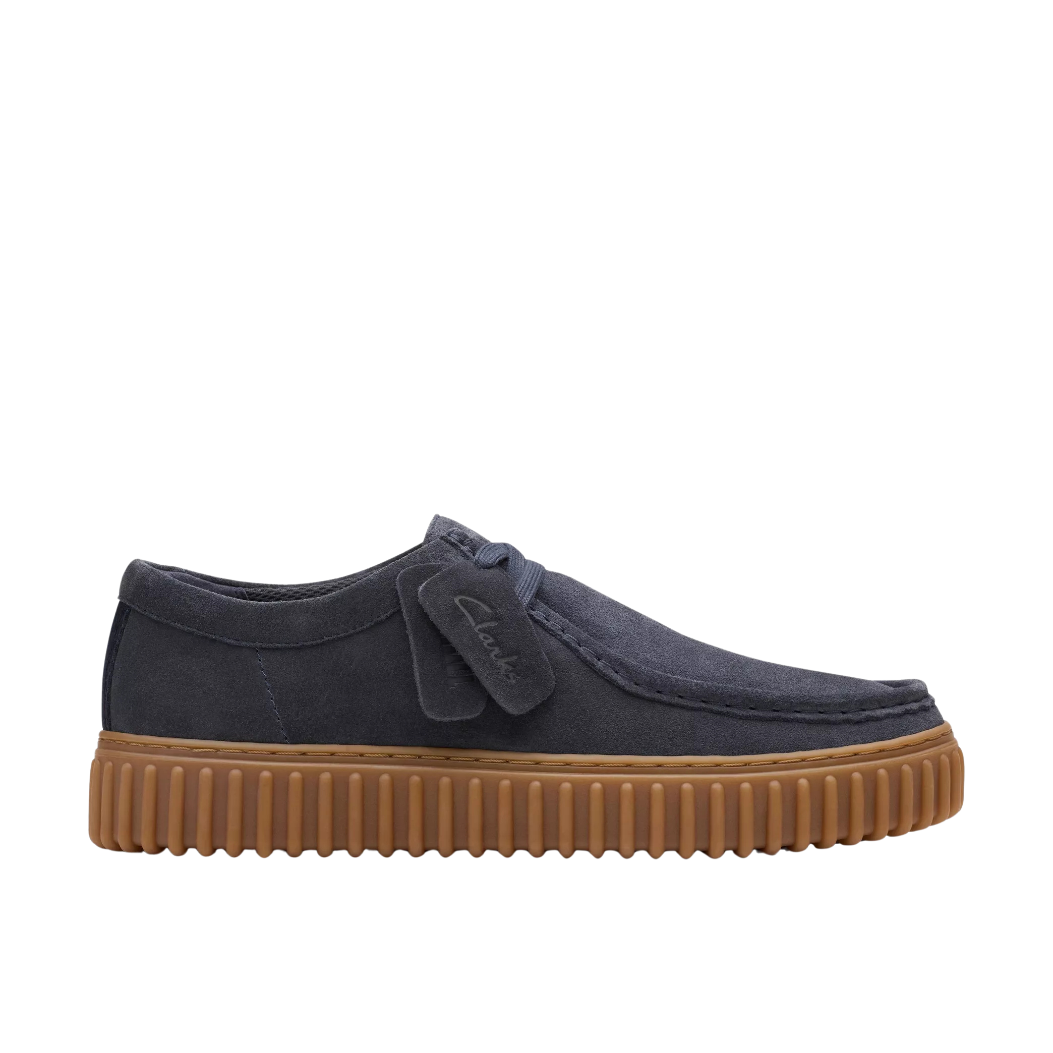 CLARKS Scarpa uomo modello ingegnere in suede blu navy