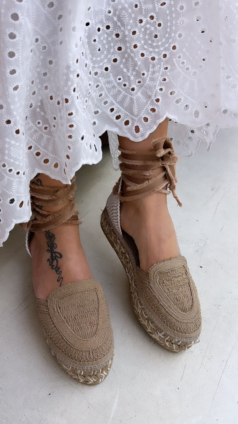 Espadrilles Campesina bassa donna cordella torrone