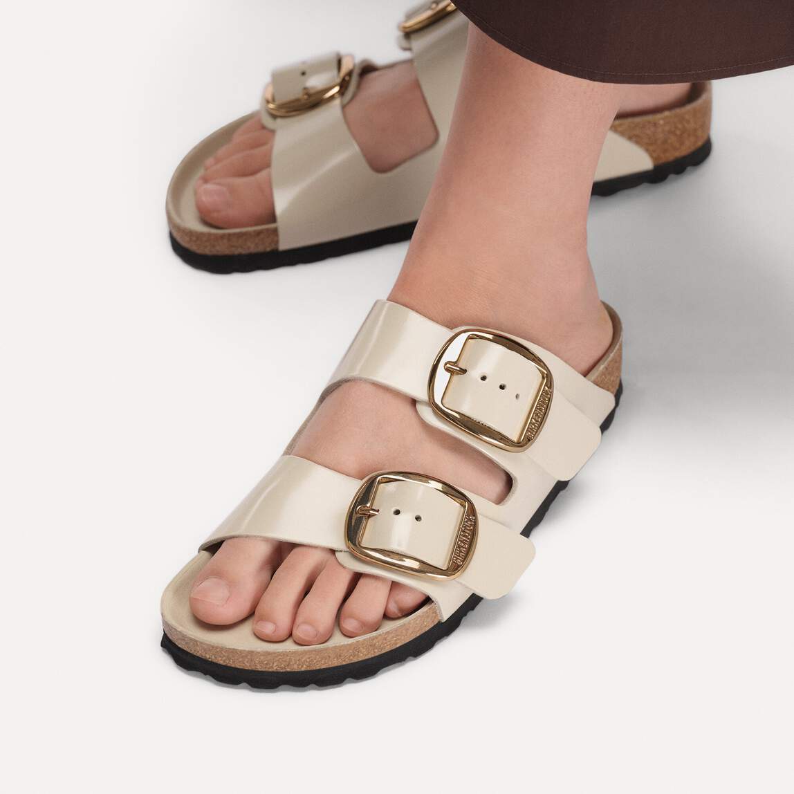 BIRKENSTOCK ARIZONA BIG BUCKLE HIGH SHINE OYSTER