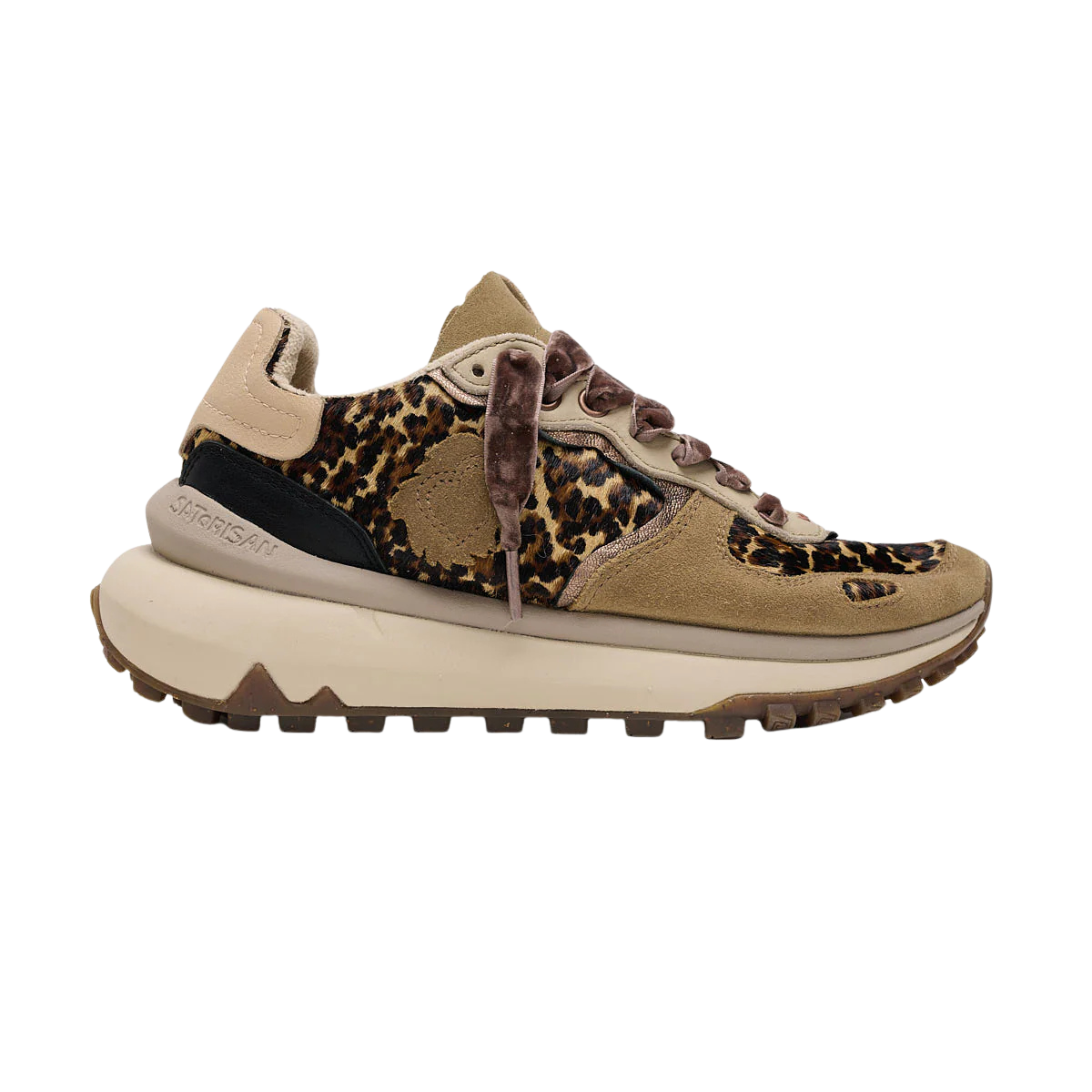 SATORISAN Sneakers donna cavallino suede leopardo