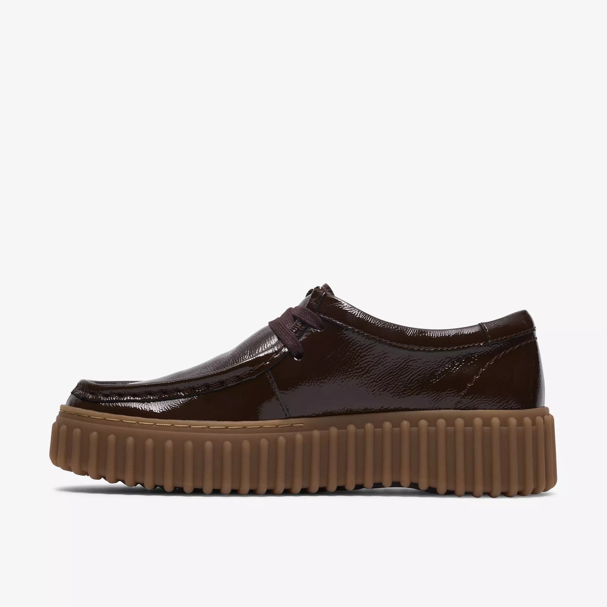 CLARKS SCARPA MODELLO INGEGNERE TORHILL BEE VERNICIATA DARK BROWN
