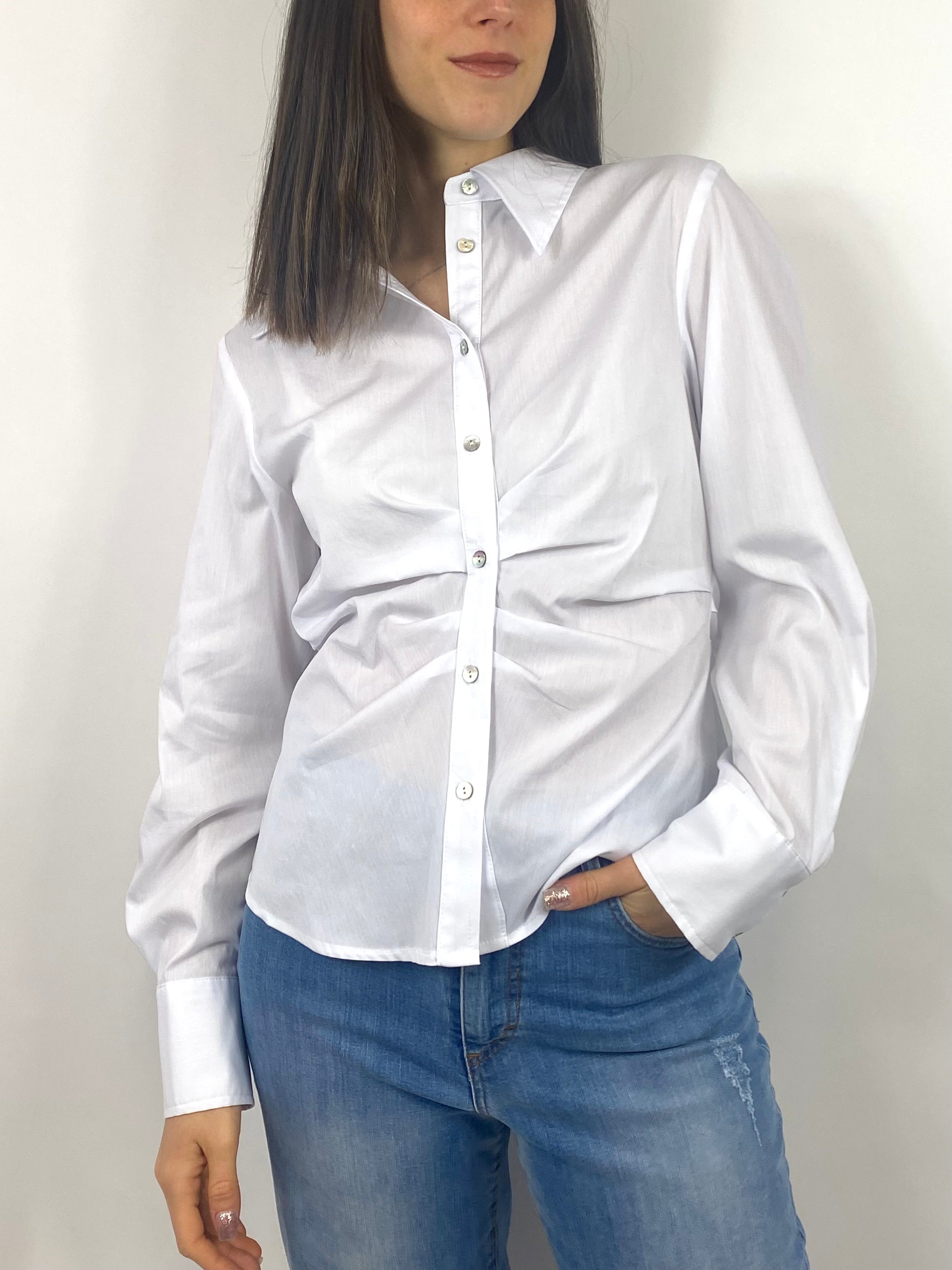 SUSY MIX CAMICIA CON ARRICCIO BIANCA