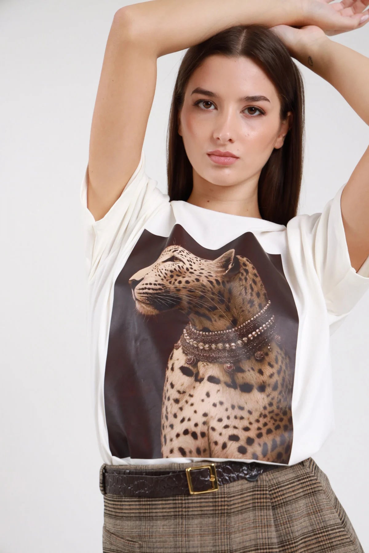 SUSY MIX T-SHIRT STAMPA LEOPARDO