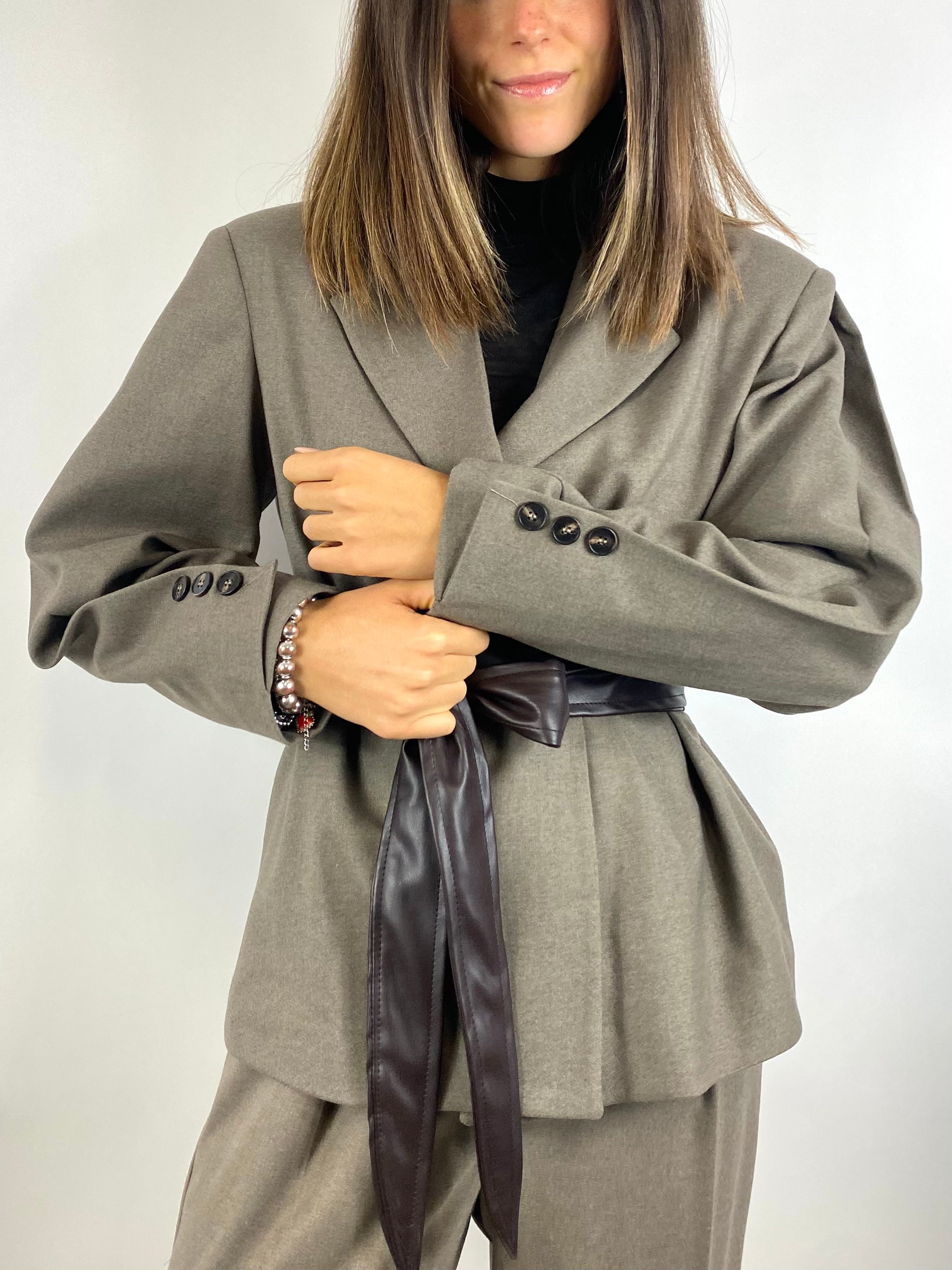 SUSY MIX GIACCA CON FUSCIACCA FANGO