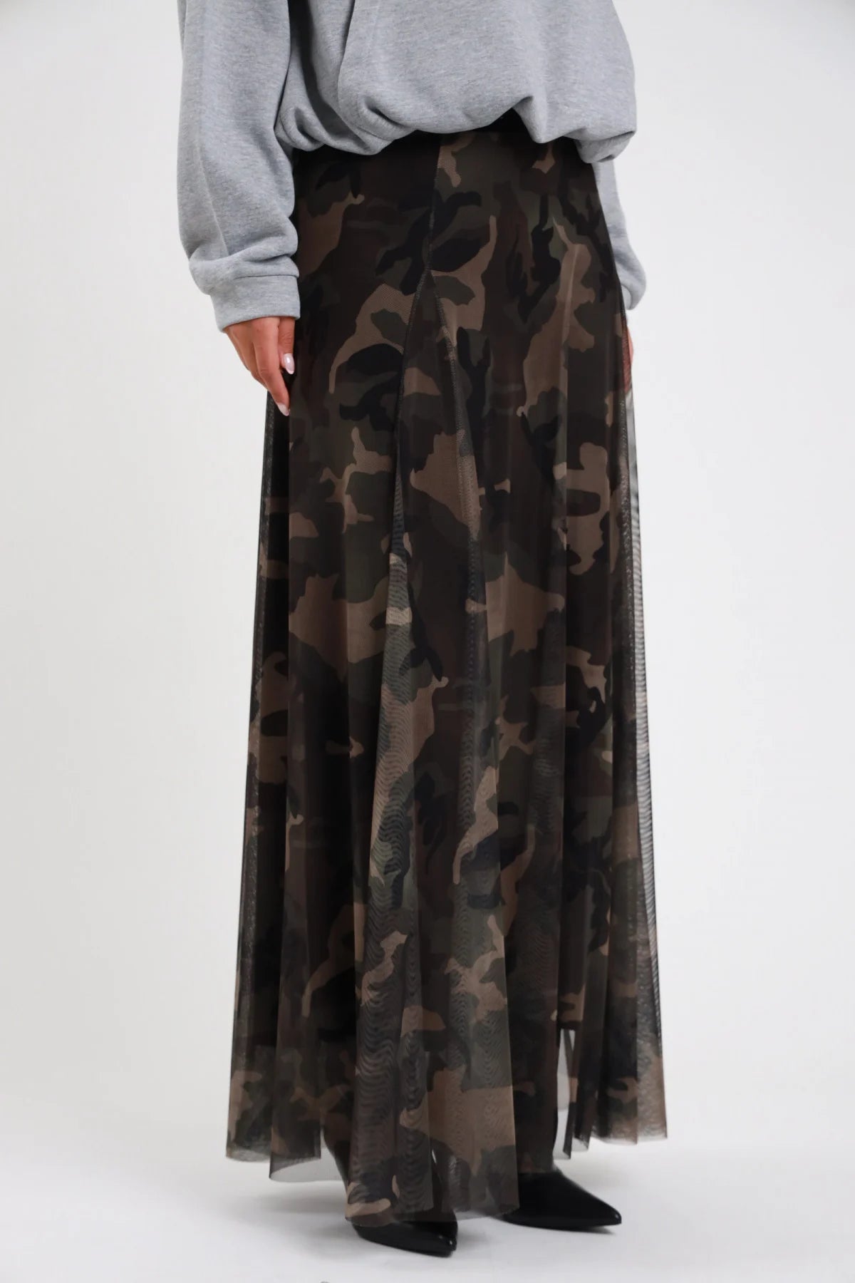 SUSY MIX GONNA IN TULLE CAMOUFLAGE