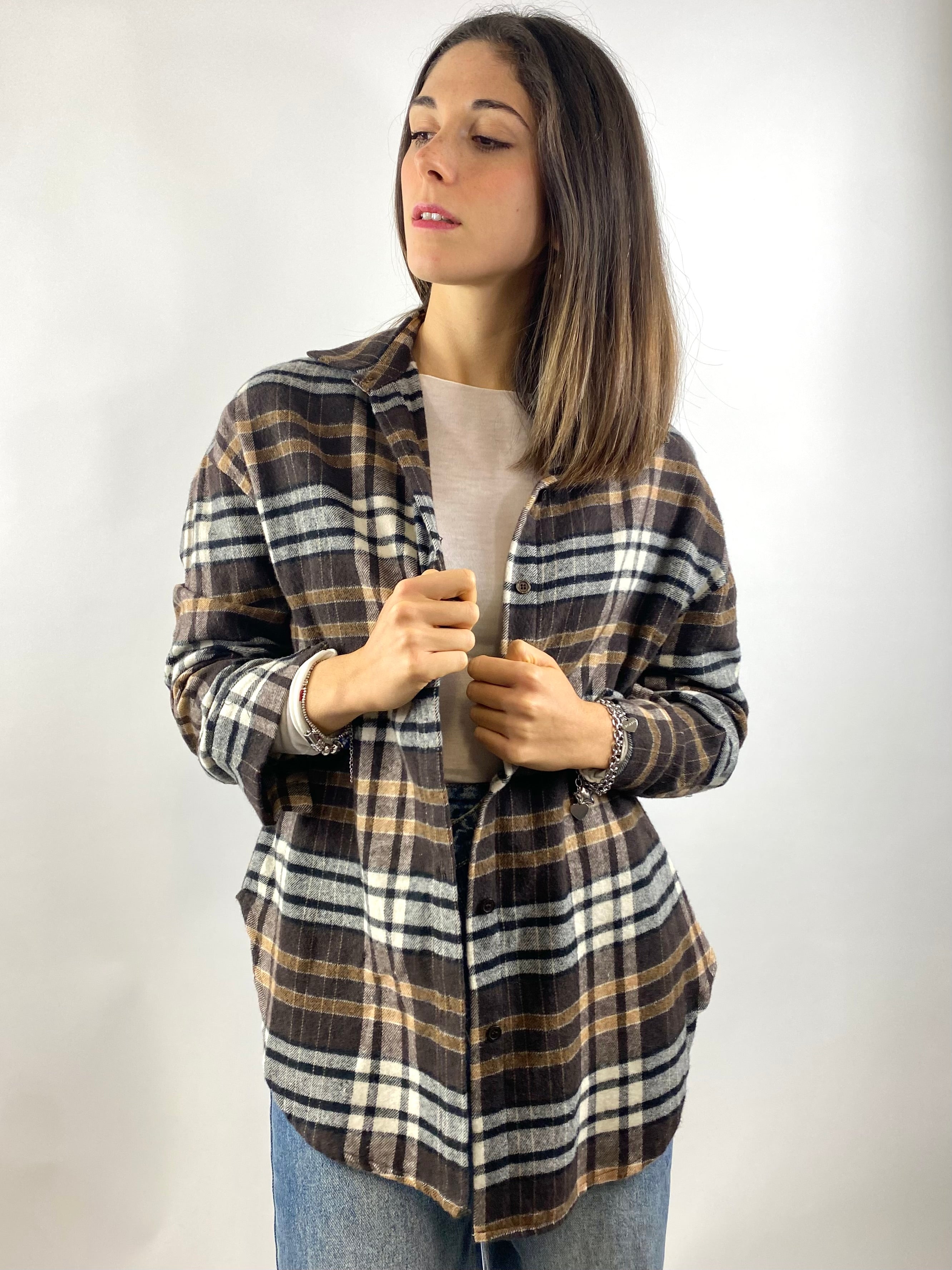 SUSY MIX CAMICIA CHECK MORO