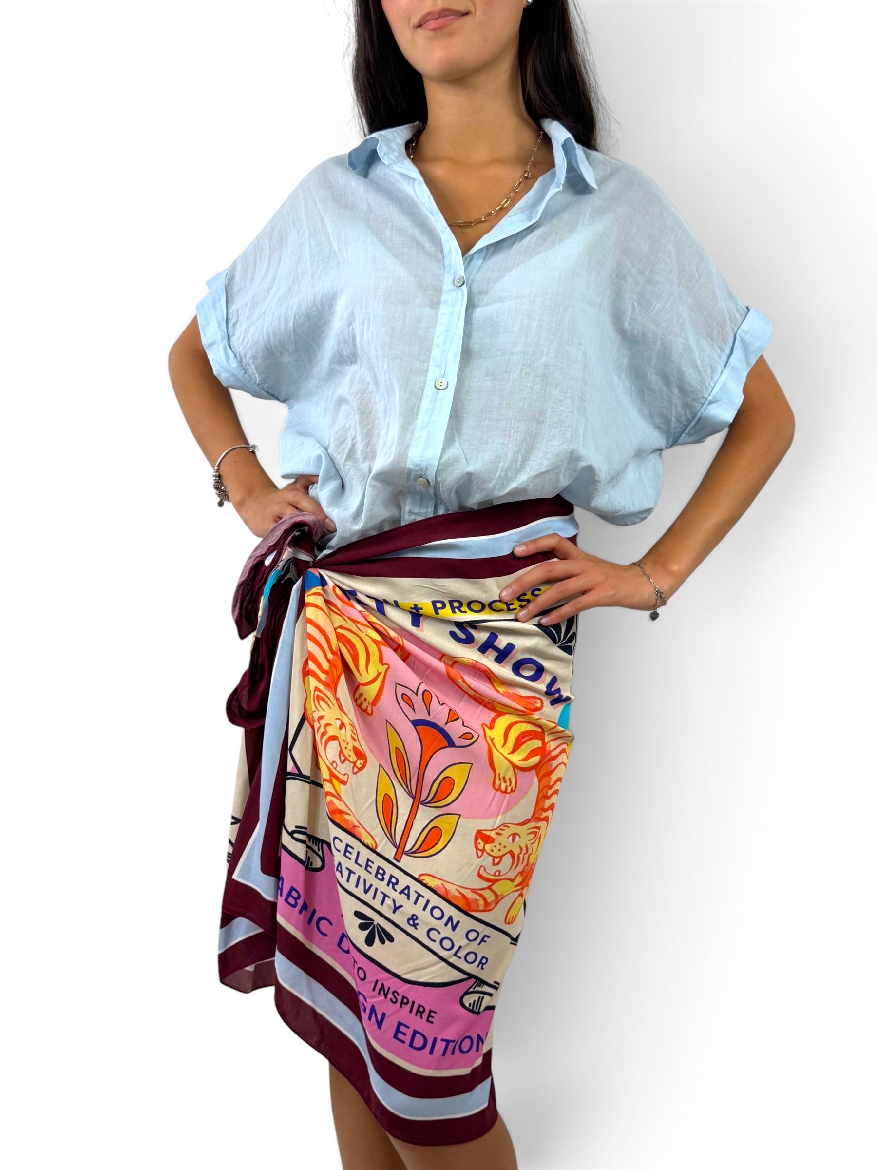 SUSY MIX CAMICIA MUSSOLA CELESTE