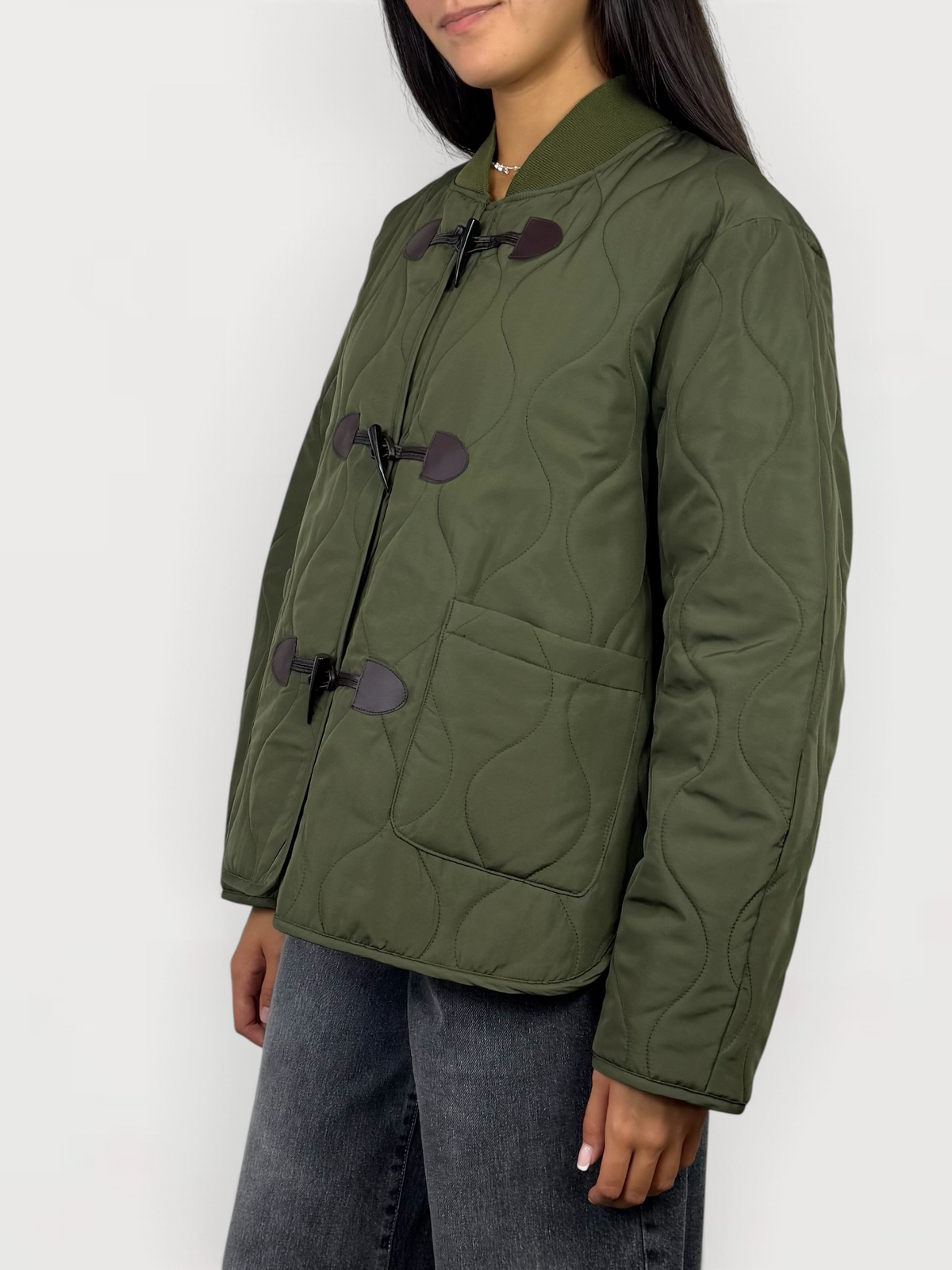 SUSY MIX BOMBER TRAPUNTATO ALAMARI MILITARE