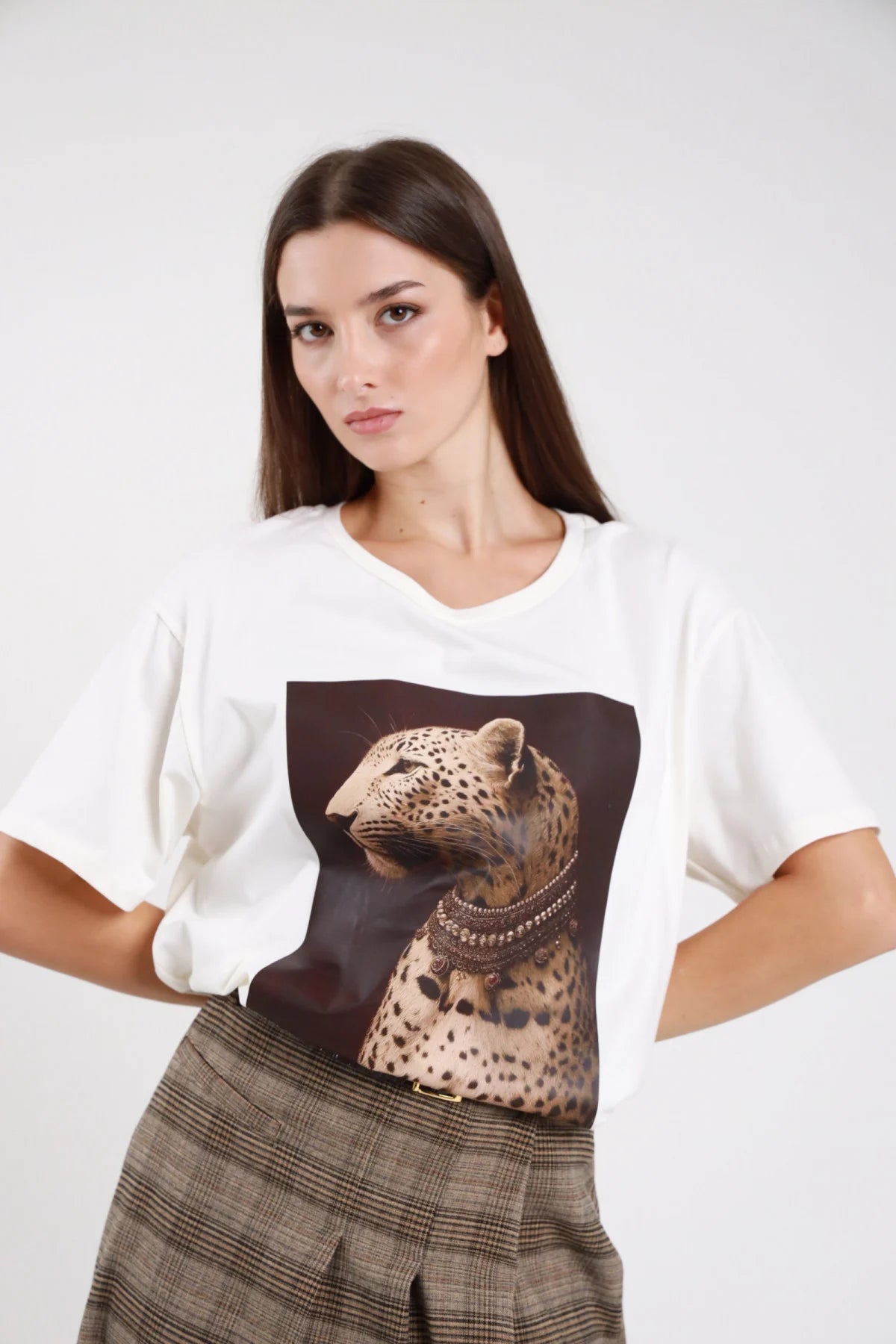 SUSY MIX T-SHIRT STAMPA LEOPARDO