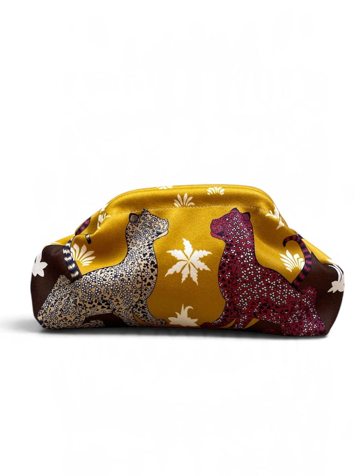 CECILE POCHETTE LEOPARD OCRA MARRONE