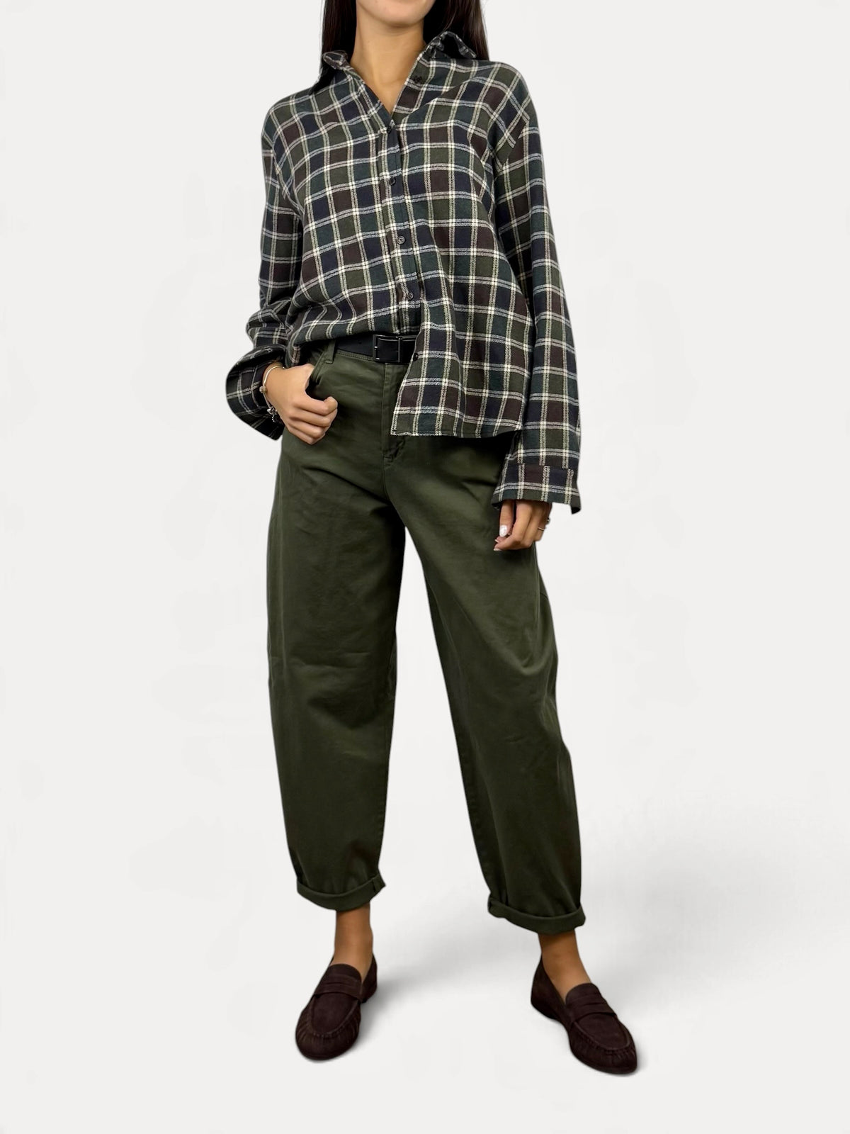 SUSY MIX CAMICIA IN CHECK MORO