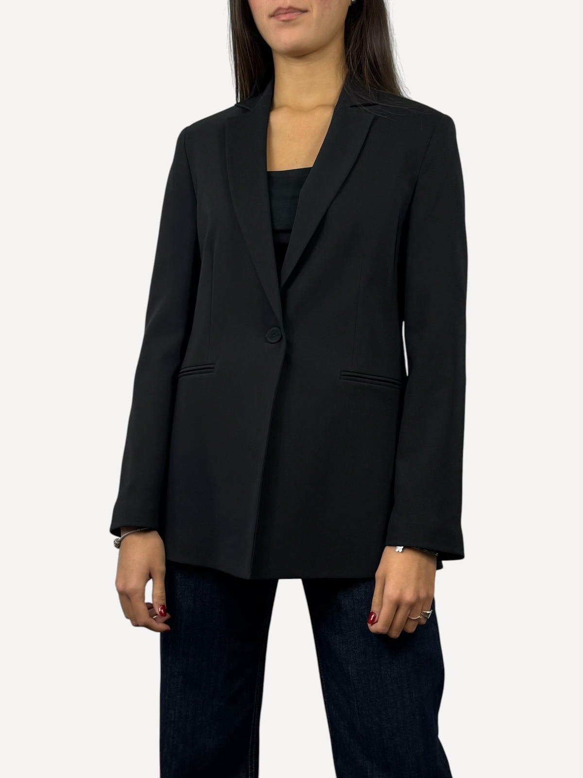 SUSY MIX BLAZER BOTTONE NERO