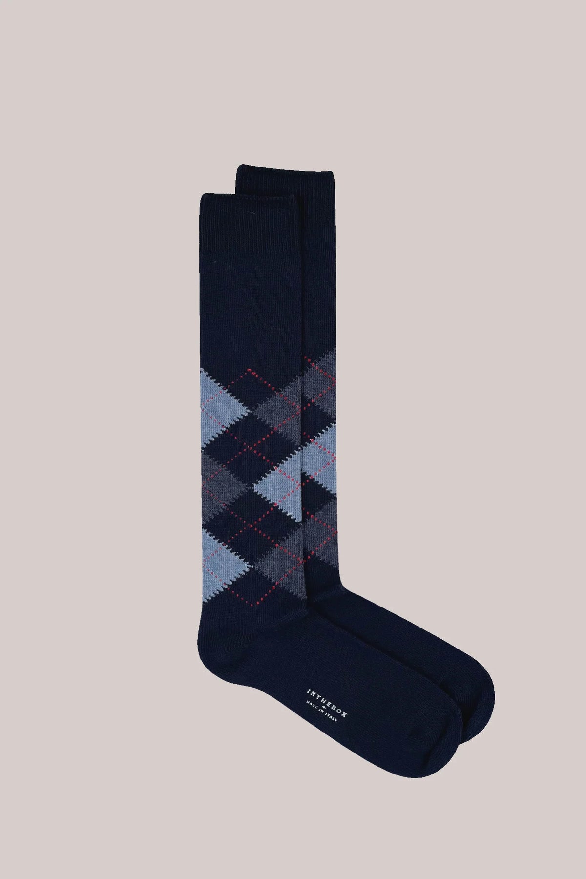 IN THE BOX CALZE ARGYLE BLU JEANS