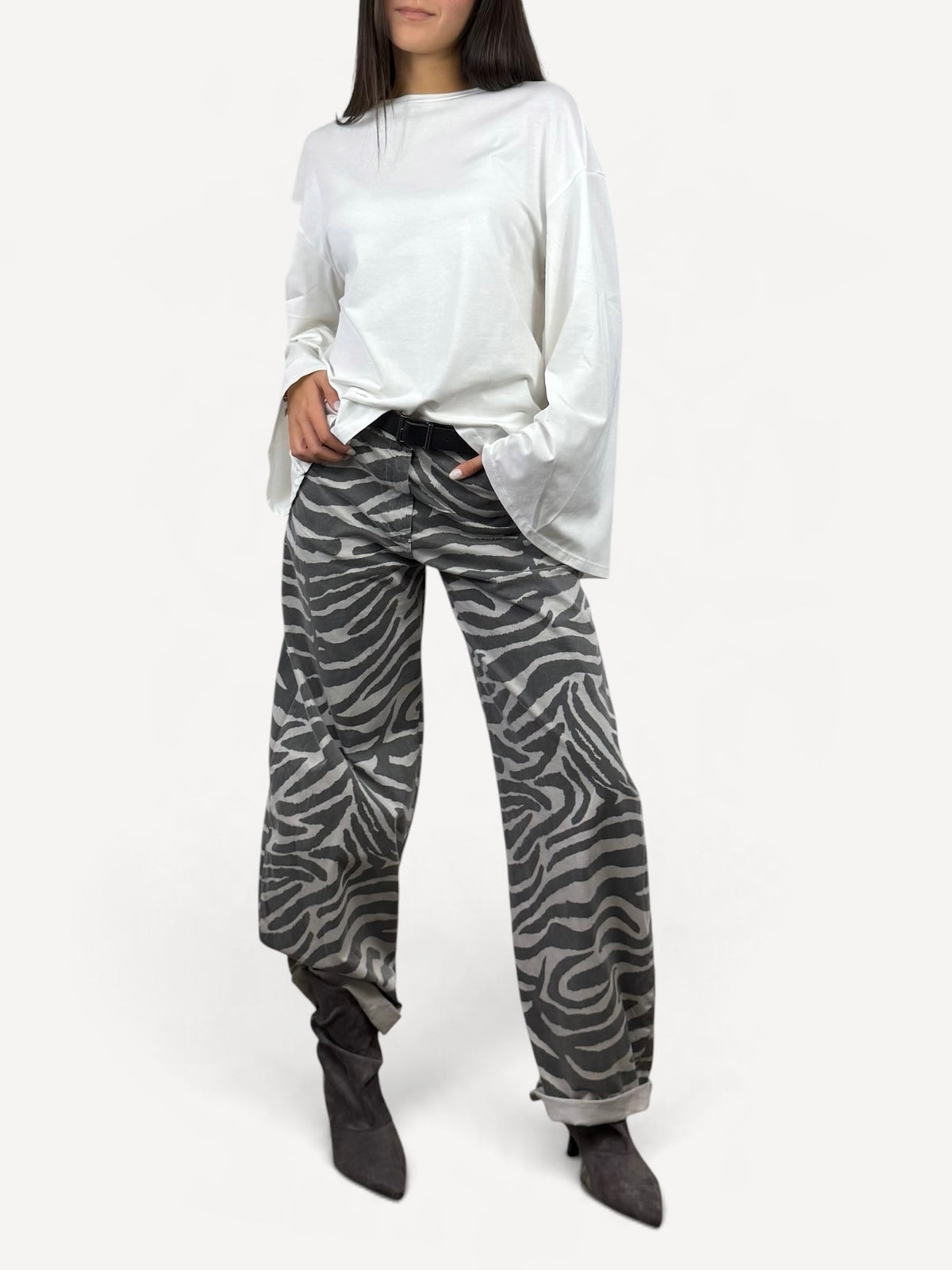 SUSY MIX PANTALONE ZEBRATO