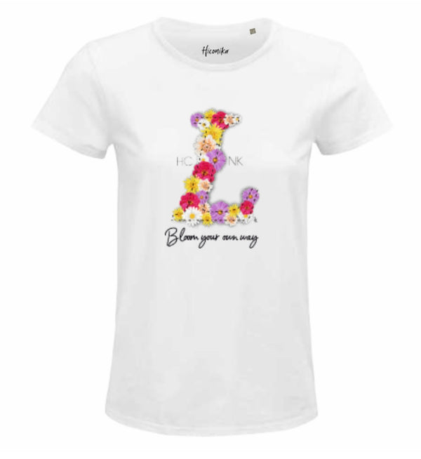 Hiconika T-shirt donna Bloom your way bianca