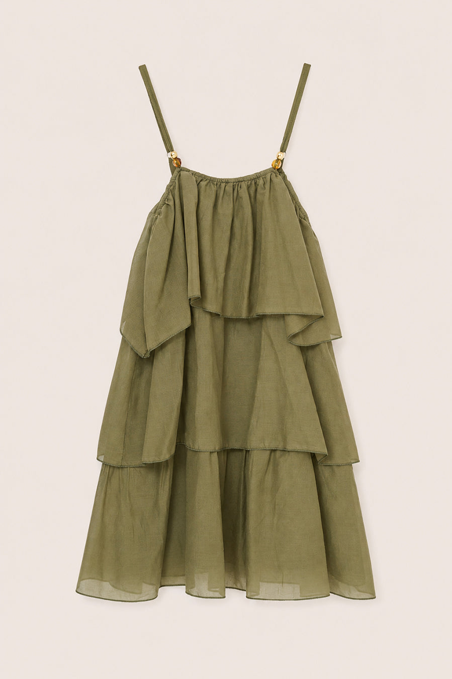 KIKISIX ABITO IN MUSSOLA COTONE MILITARE