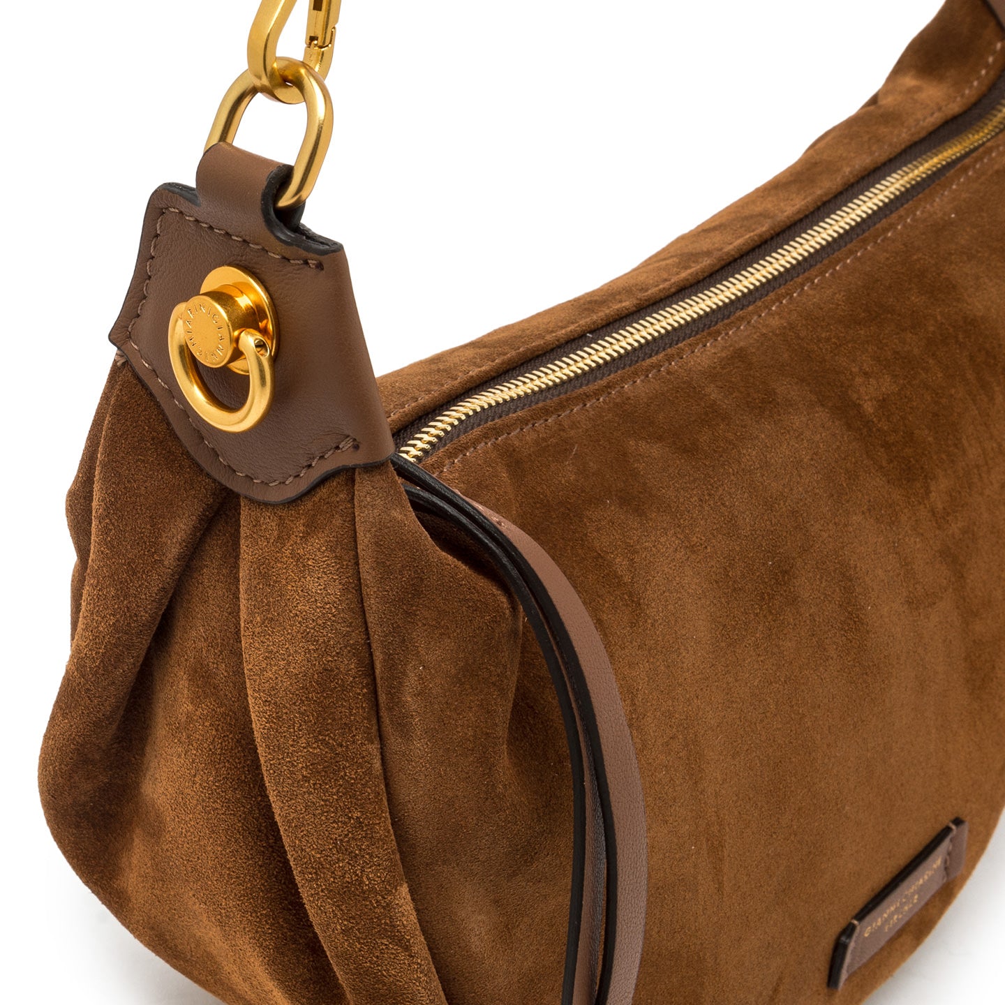 Gianni Chiarini Borsa a spalla in pelle scamosciata aisha cognac
