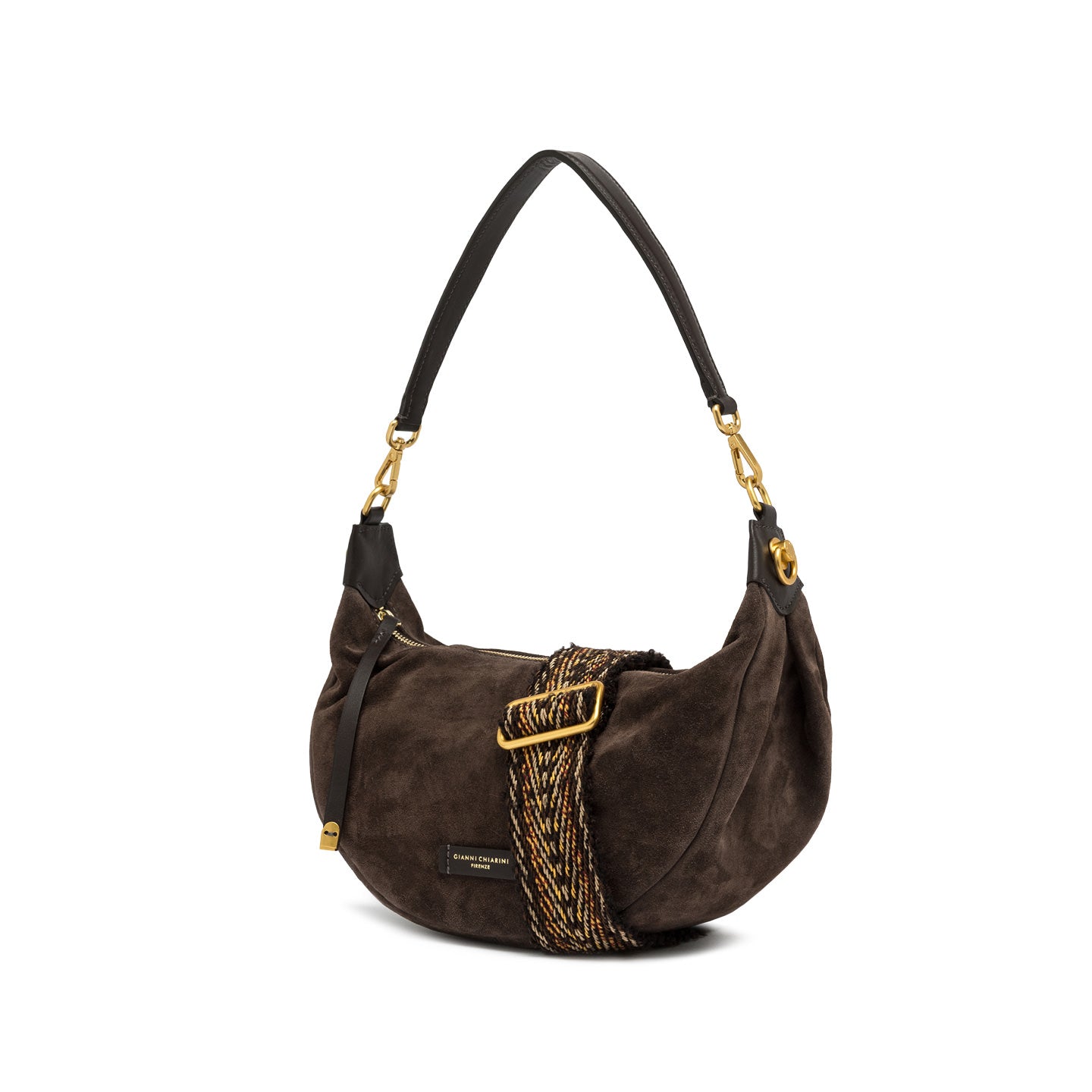 Gianni Chiarini Borsa a spalla in pelle scamosciata aisha moka
