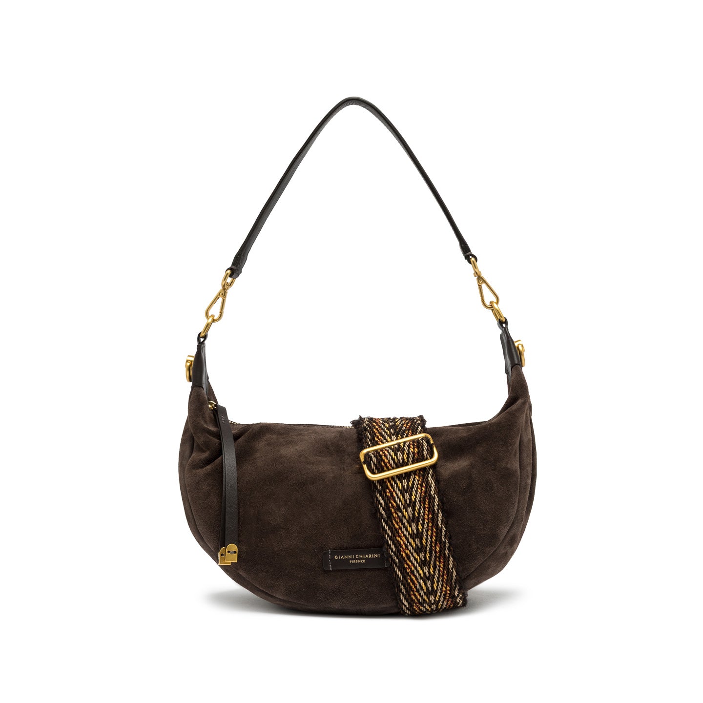 Gianni Chiarini Borsa a spalla in pelle scamosciata aisha moka