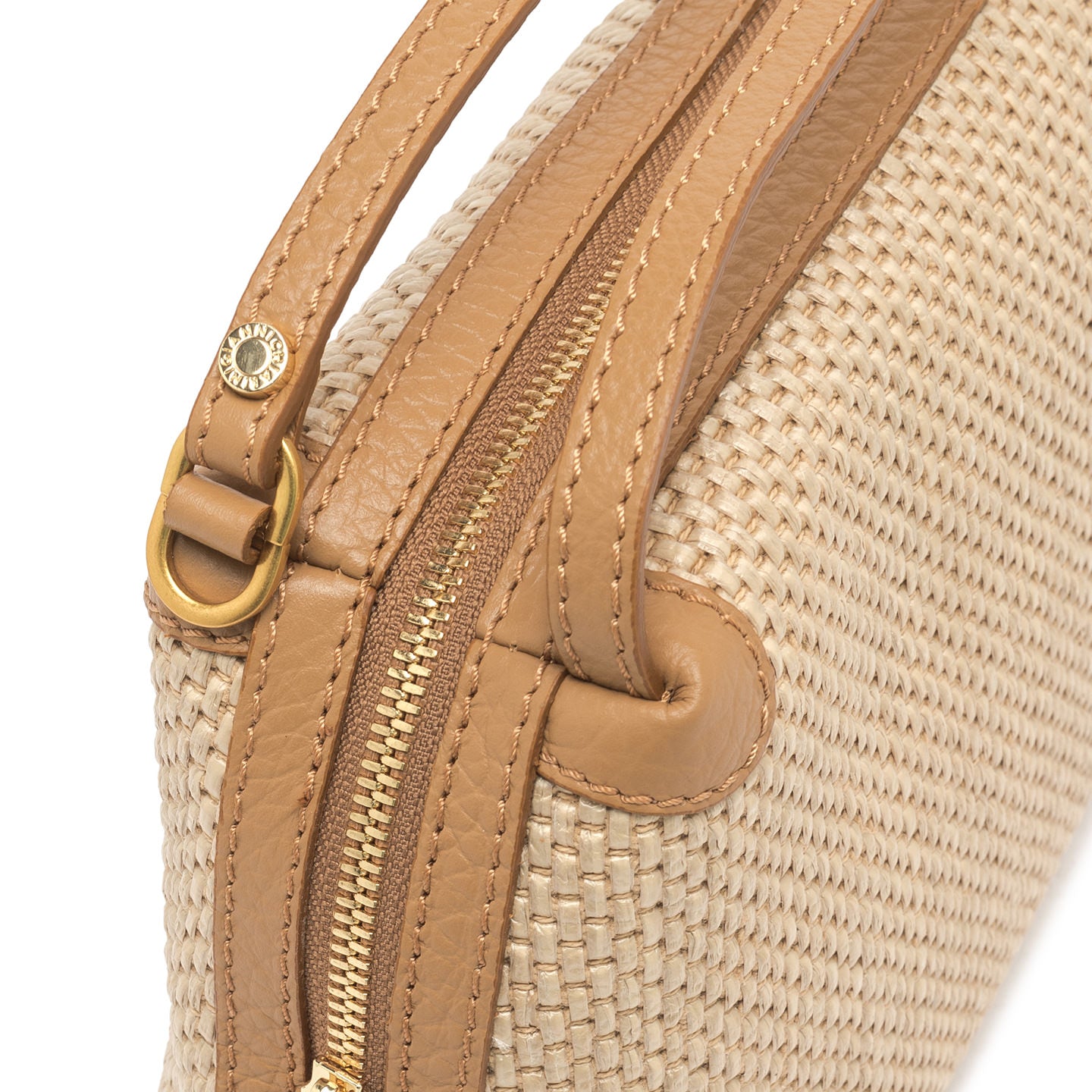 Gianni Chiarini borsa a mano con tracolla realizzata in tessuto di paglia intrecciata