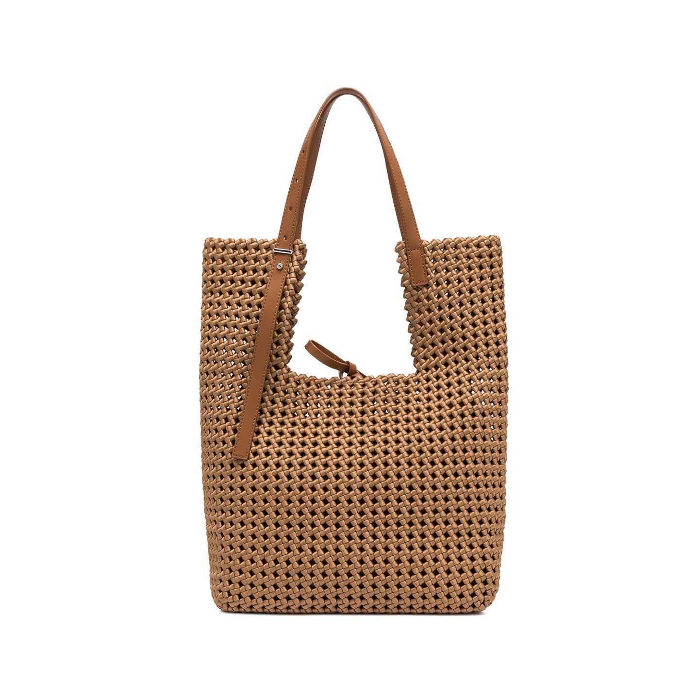 Gianni Chiarini borsa media a spalla in tessuto intrecciato marrone con pochette removibile