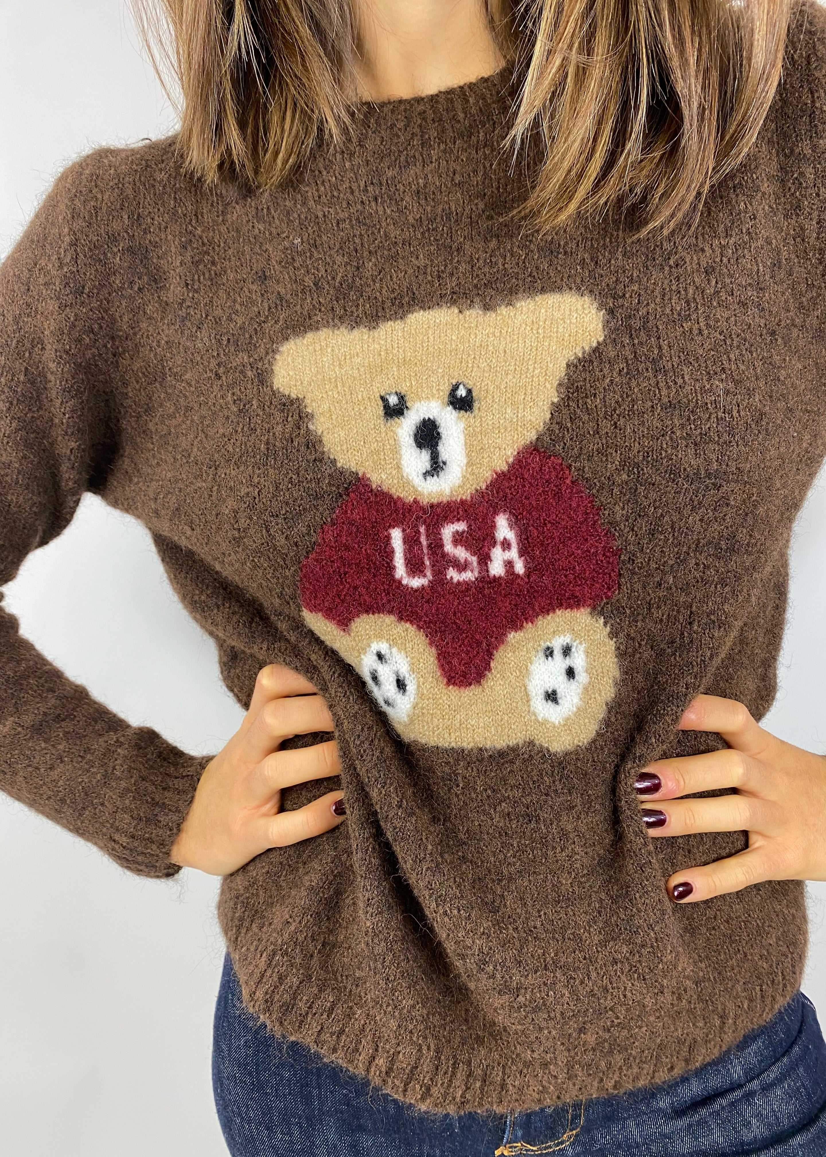 SUSY MIX MAGLIONE CON ORSETTO MORO