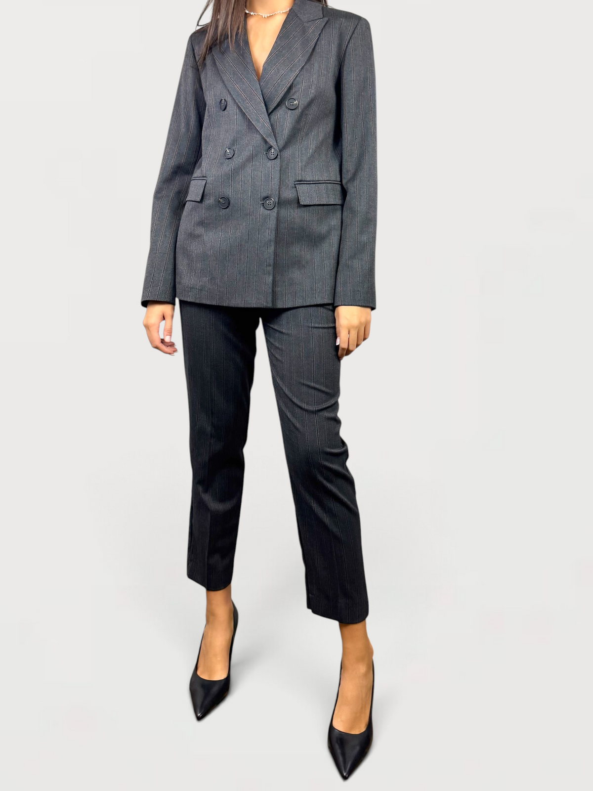 SUSY MIX PANTALONE SIGARETTA GESSATO
