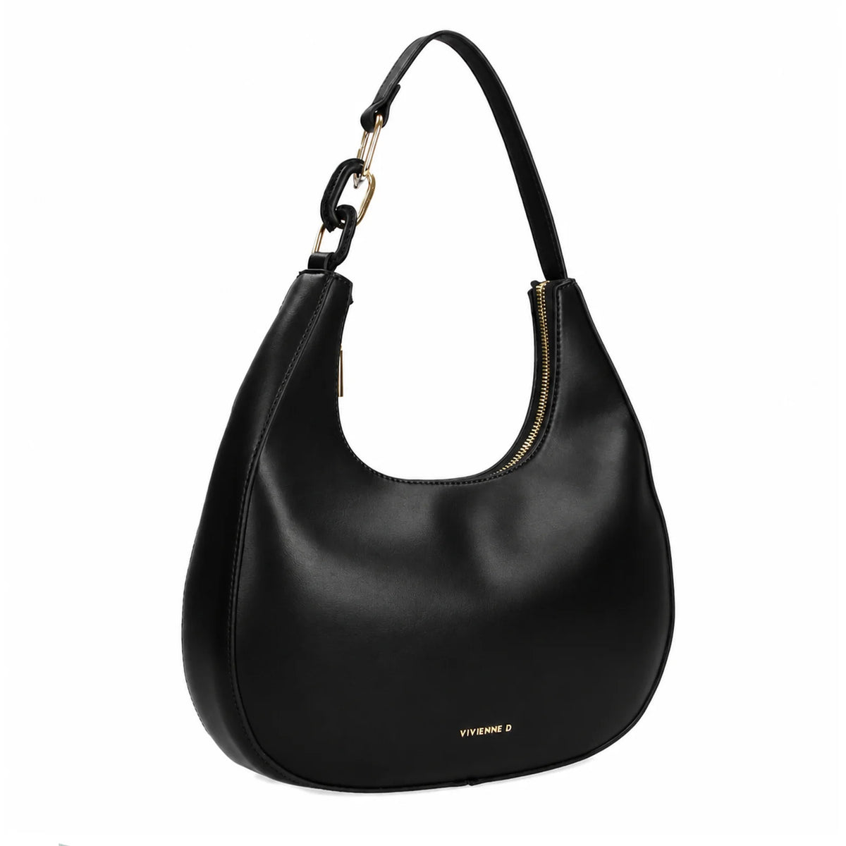 VIVIENNE D HOBO BAG GAIA RING NERO