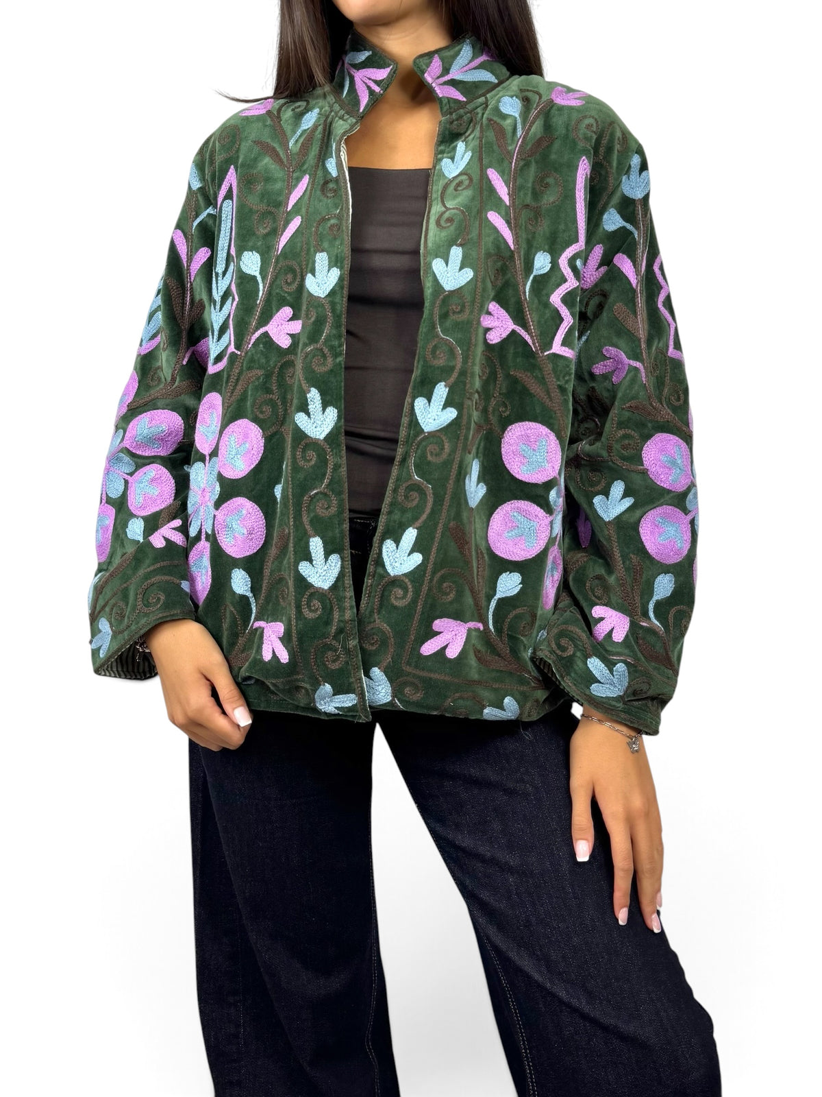 CECILE GIACCA SUZANI VERDE ROSA