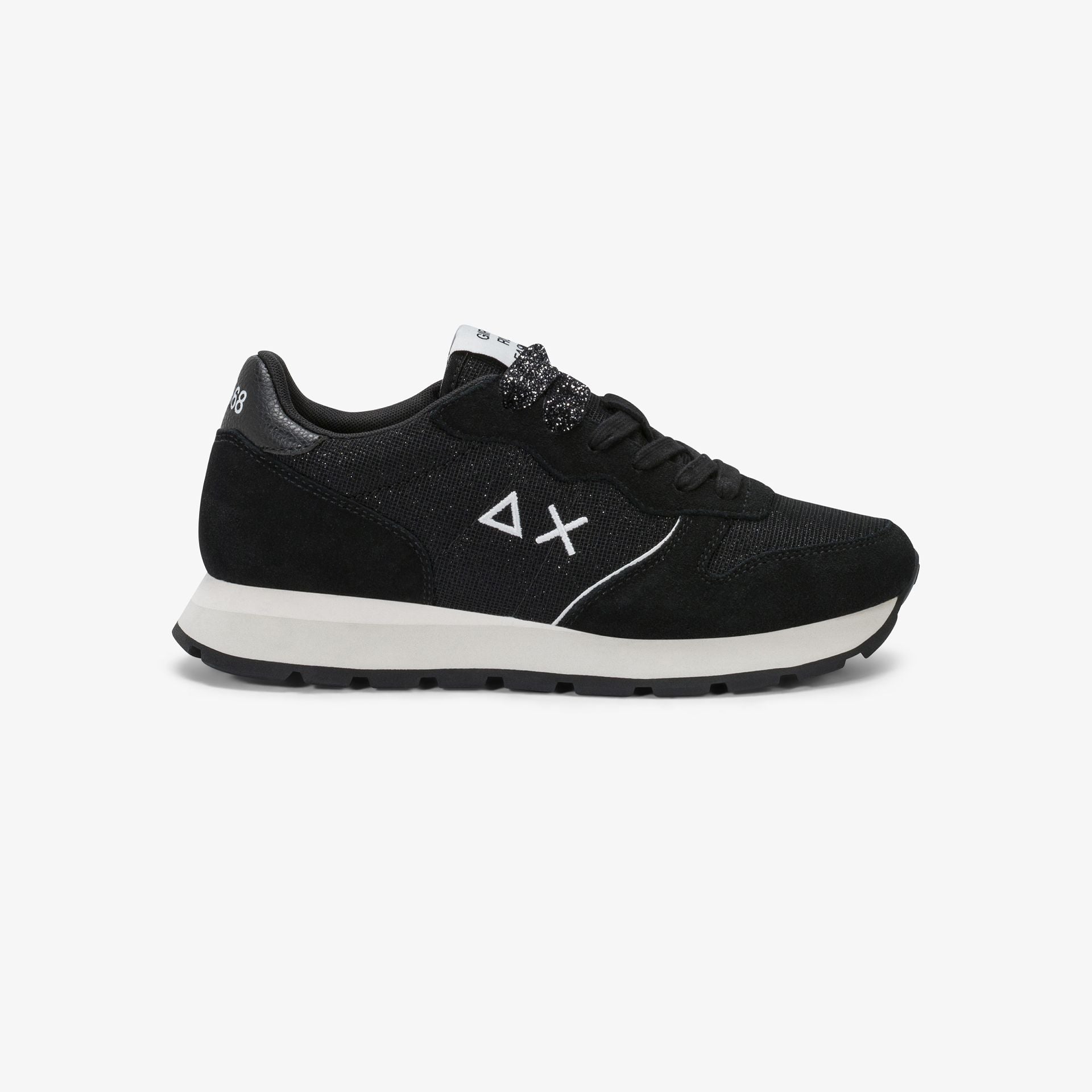 SUN68 SNEAKERS DONNA ALLY GLITTER NERO