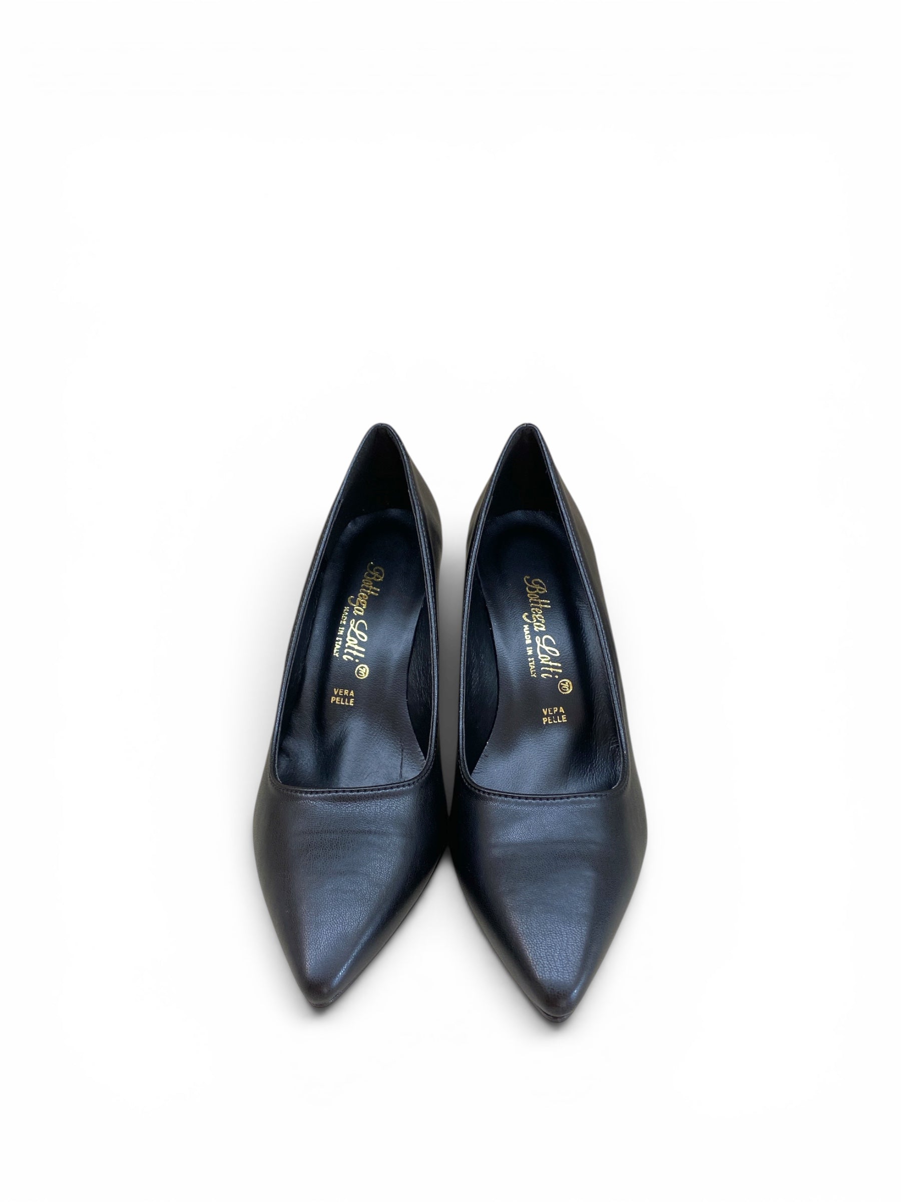 BOTTEGA LOTTI DÉCOLLETÉ ECOPELLE NERO