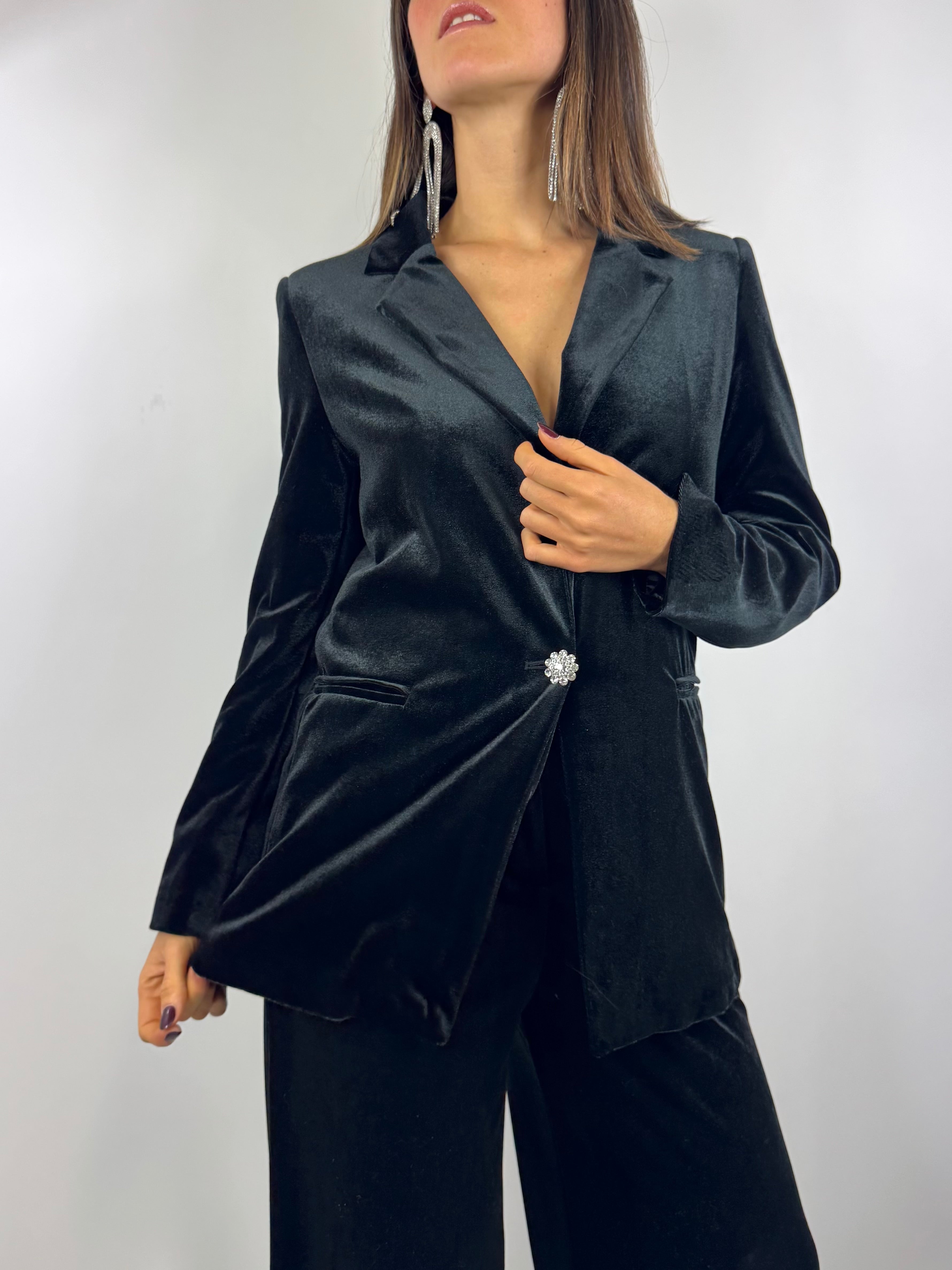 CECILE GIACCA VELLUTO NERA