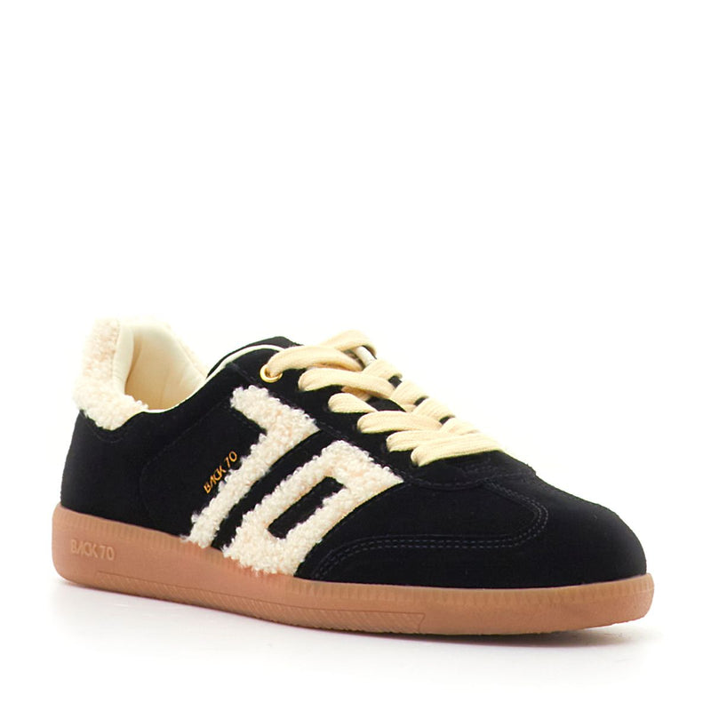 Back 70 Sneaker donna in suede nero