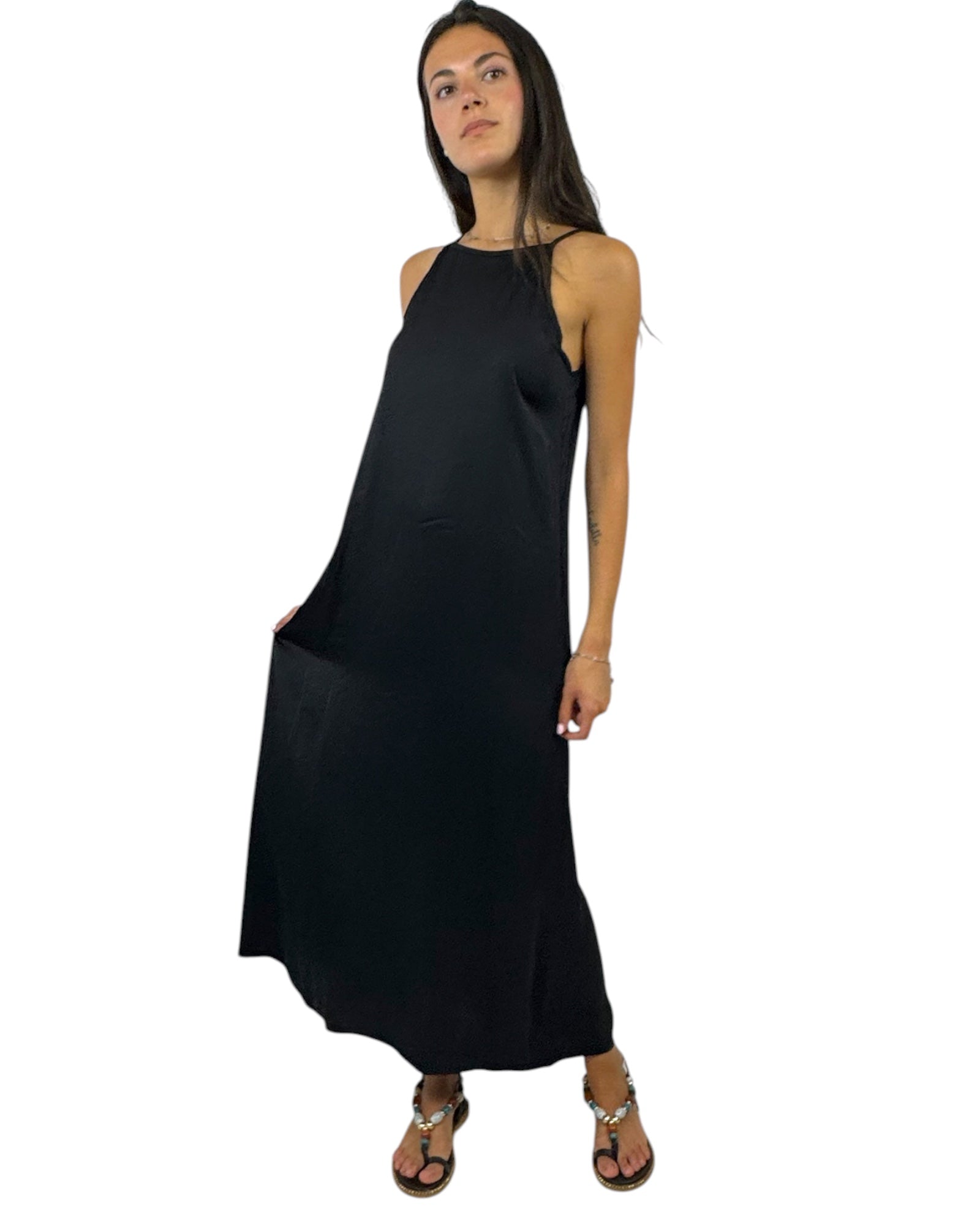 SUSY MIX ABITO IN RASO NERO