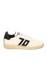 Back 70 Sneaker donna in pelle bianco e toppone nero