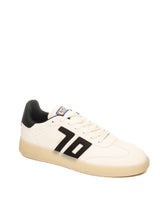 Back 70 Sneaker donna in pelle bianco e toppone nero