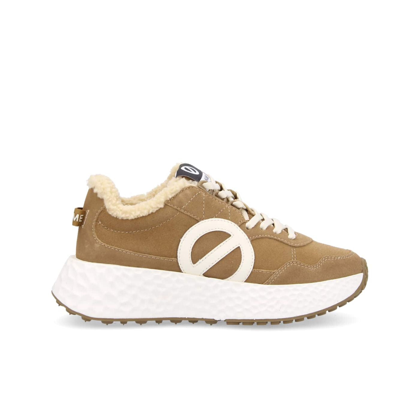 NO NAME Sneaker donna suede con inserti teddy