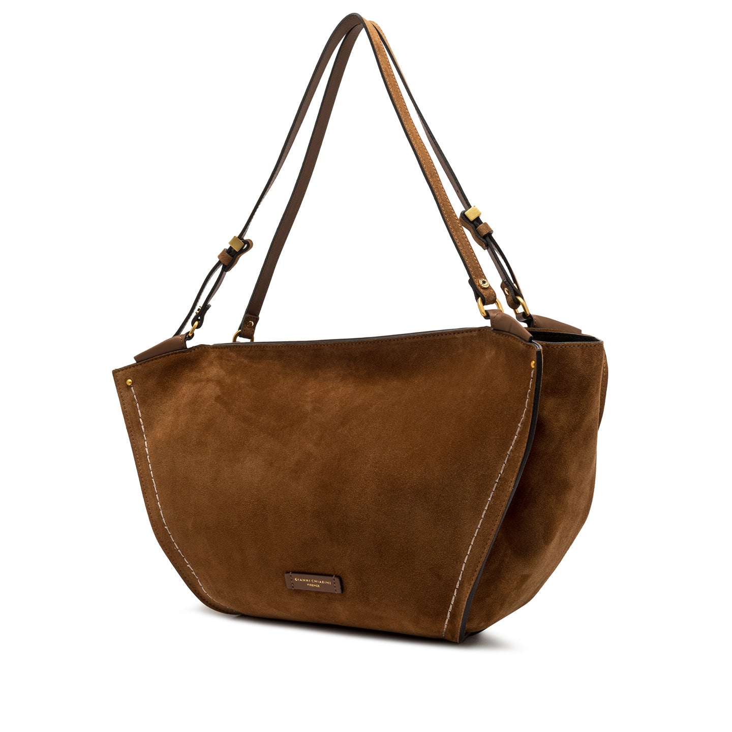 Gianni Chiarini Borsa a spalla scamosciata bloom cognac