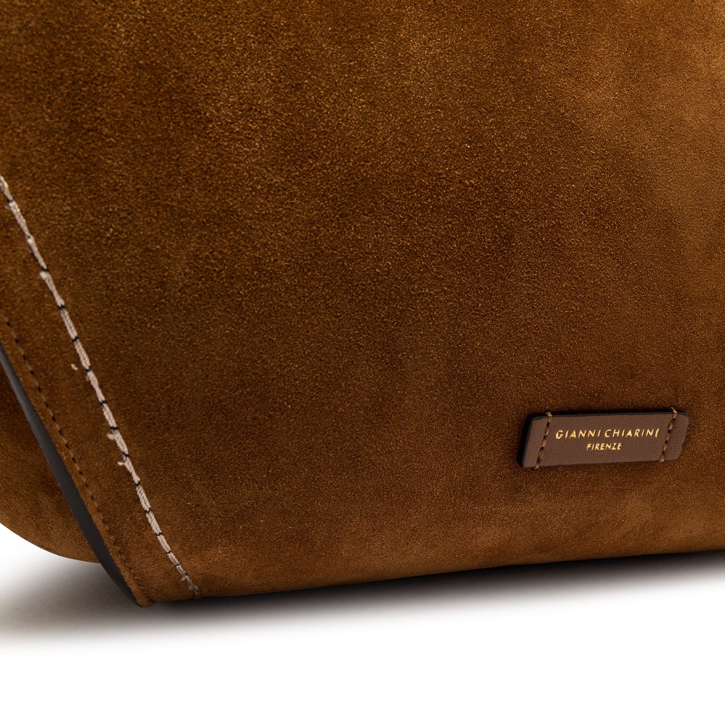 Gianni Chiarini Borsa a spalla scamosciata bloom cognac