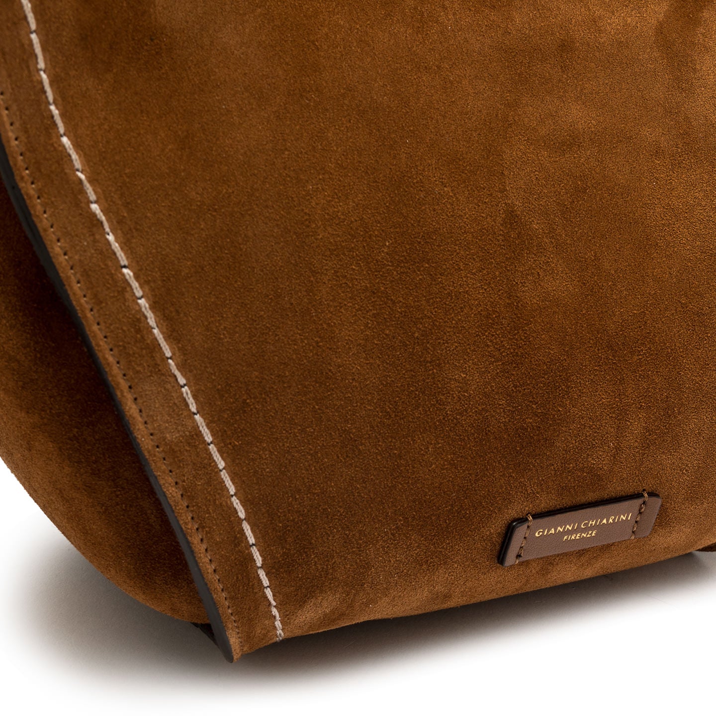 Gianni Chiarini Borsa a spalla scamosciata bloom cognac
