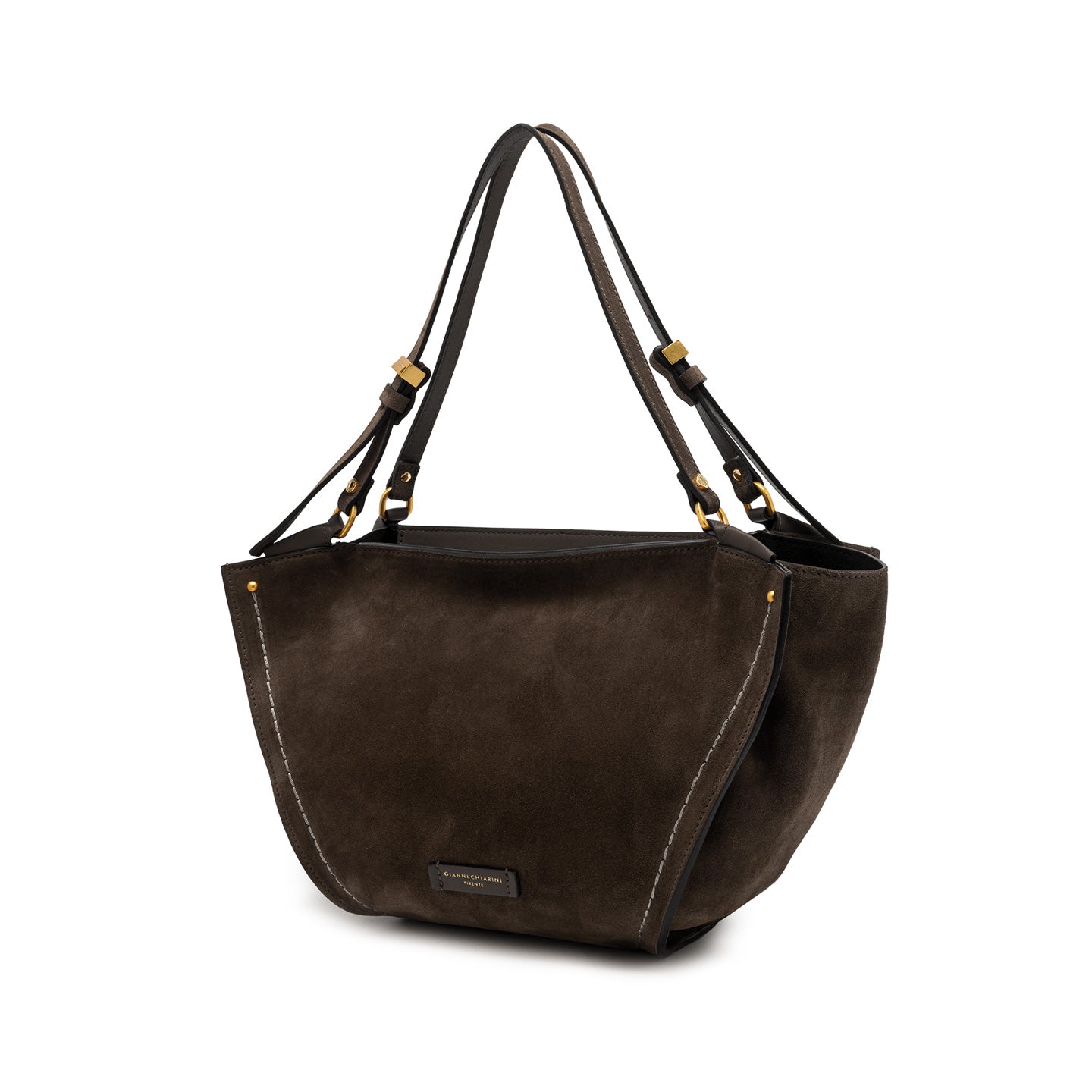 Gianni Chiarini Borsa a spalla scamosciata bloom moka