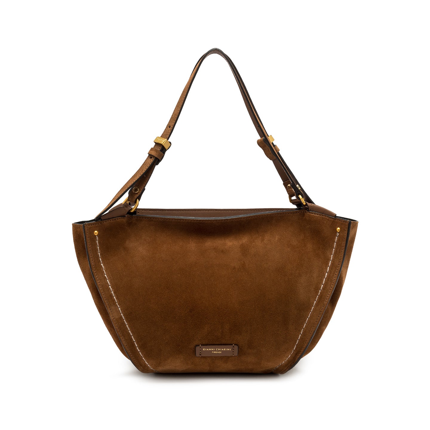 Gianni Chiarini Borsa a spalla scamosciata bloom cognac