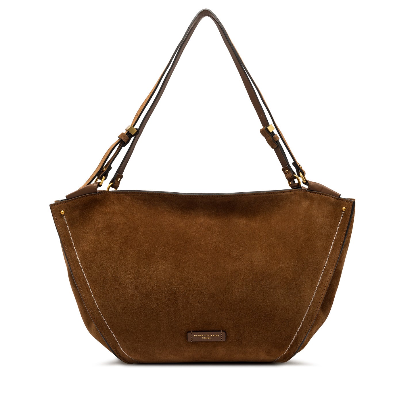 Gianni Chiarini Borsa a spalla scamosciata bloom cognac