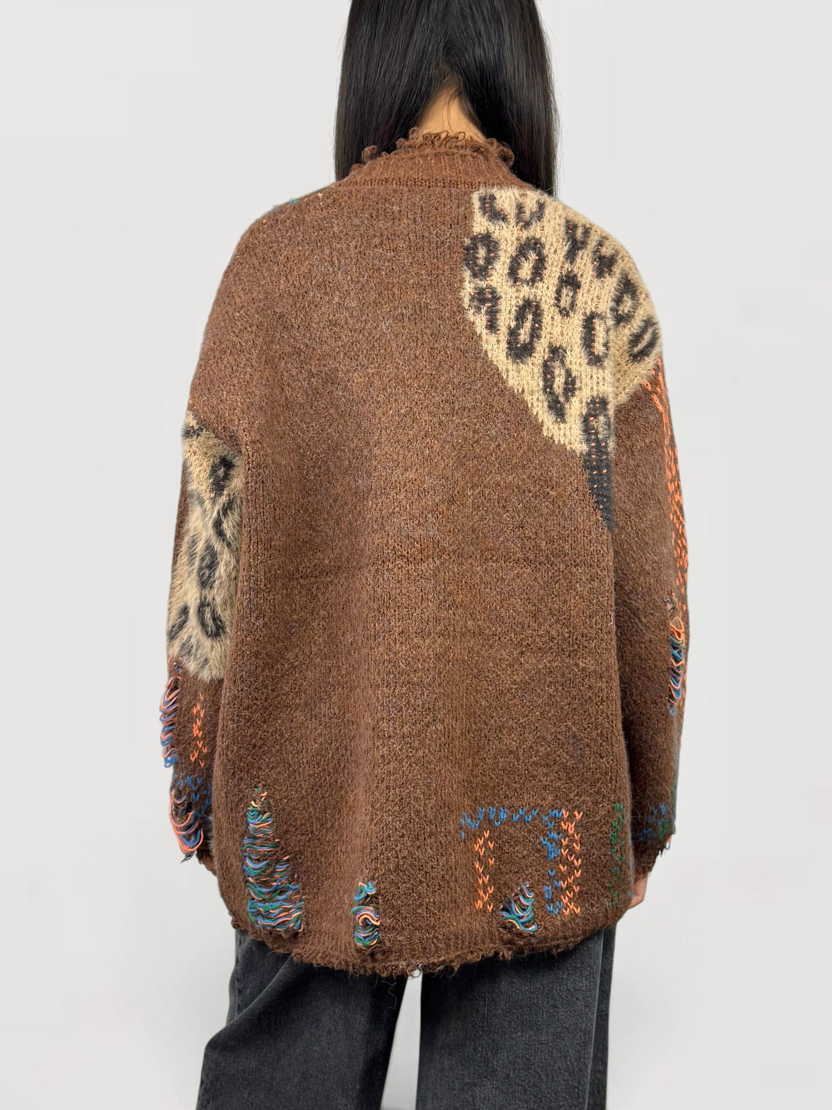 CECILE CARDIGAN CON TASCHE ANIMALIER