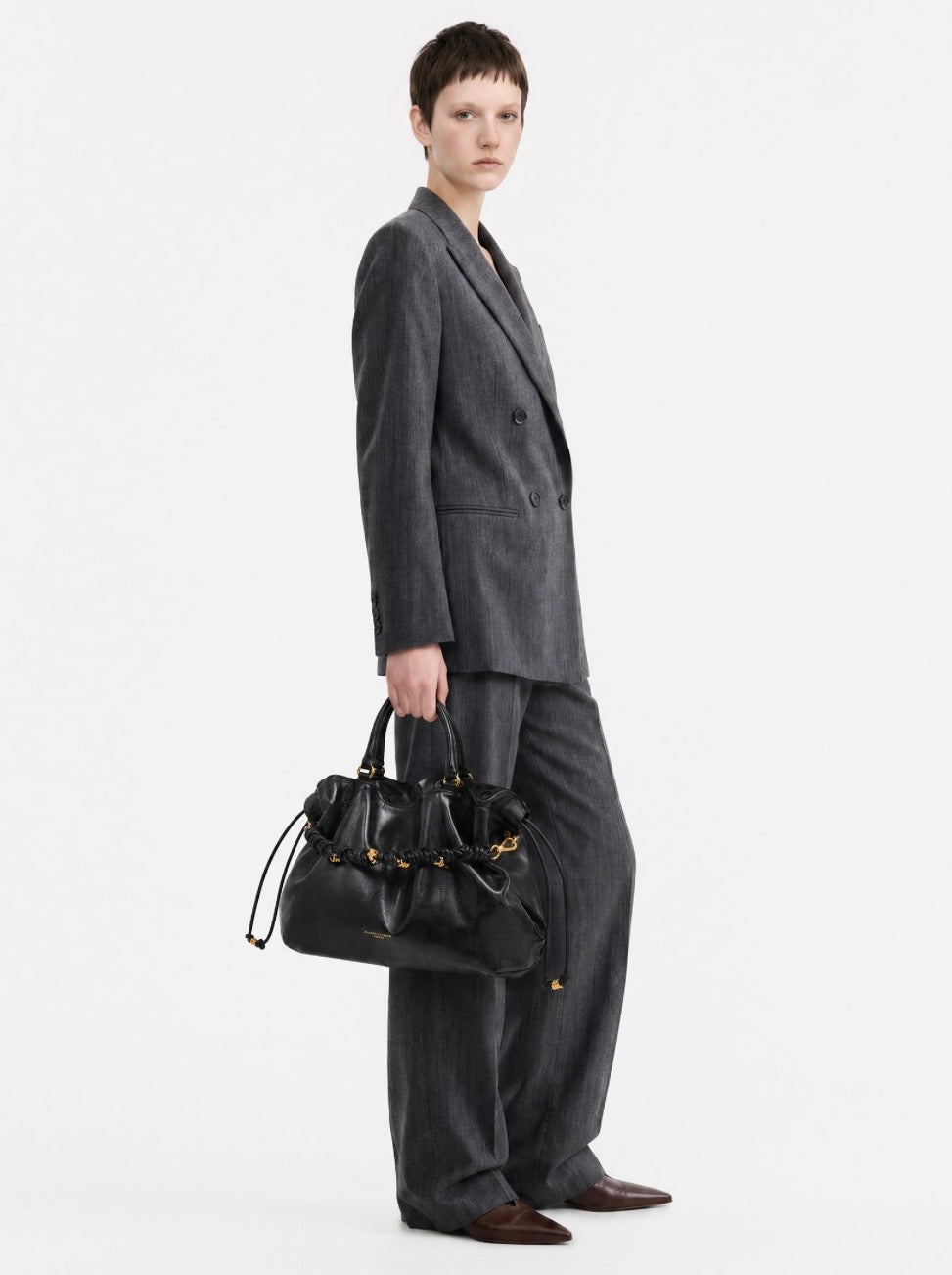 GIANNI CHIARINI BORSA MORGANA IN PELLE NERA